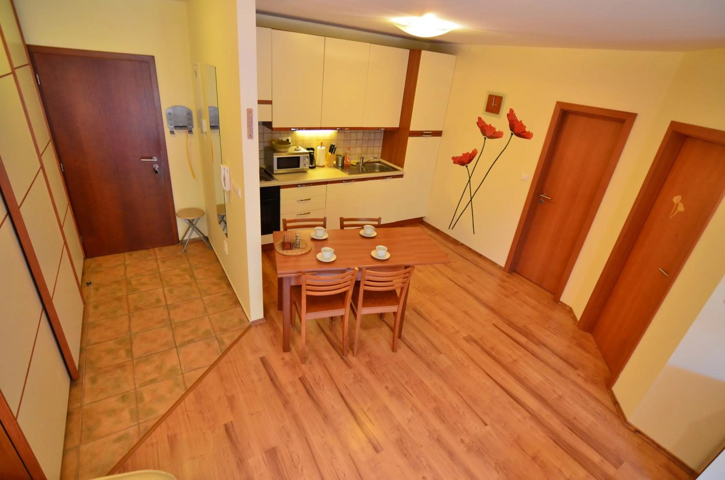 Kitchen or kitchenette in Apartmán KLAUDIA Tále