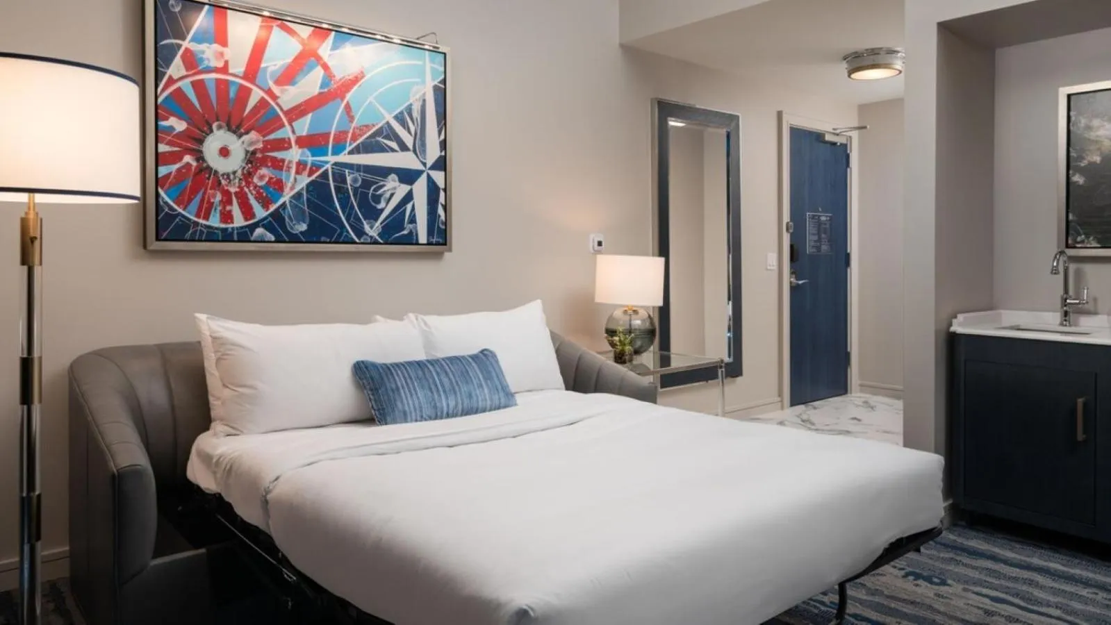 Living room, Bed in JW Marriott Savannah Plant Riverside District