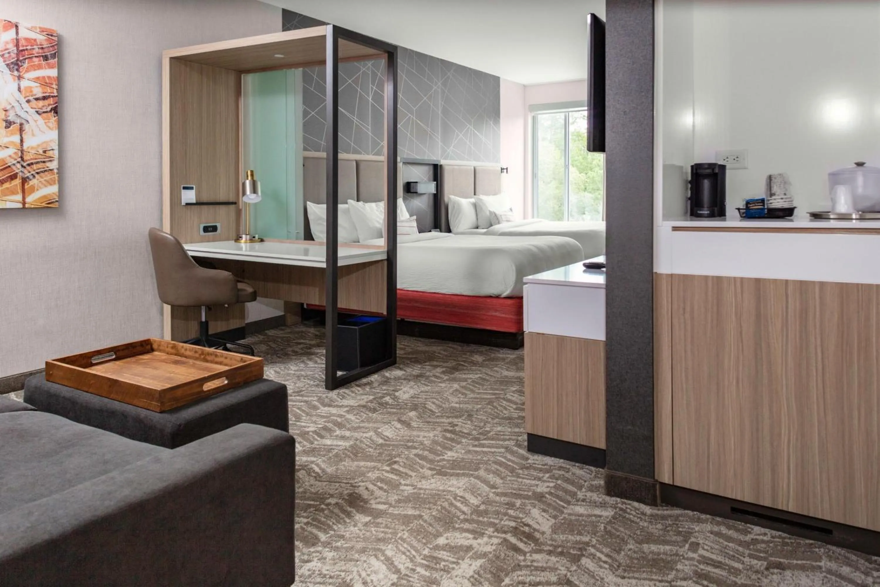 Bedroom, Bed in SpringHill Suites by Marriott Suwanee Johns Creek