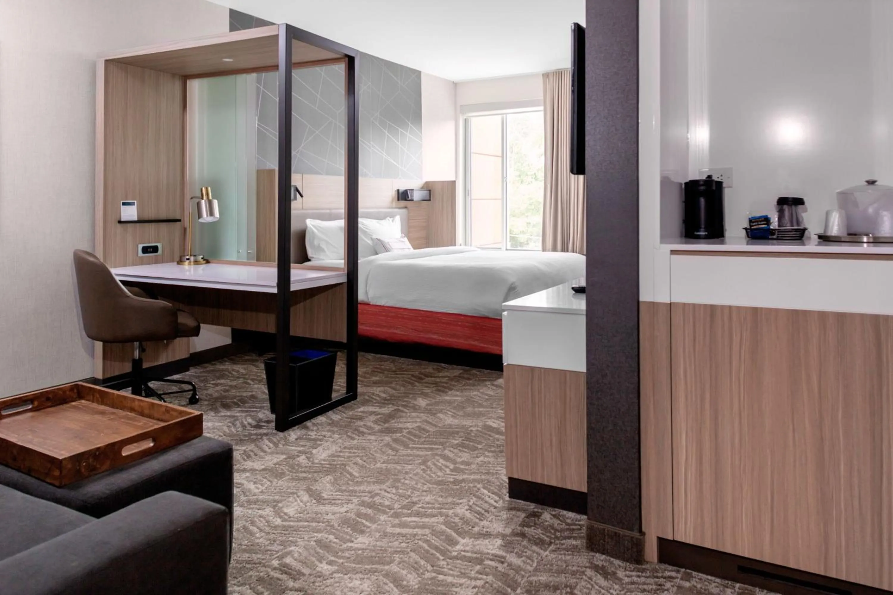 Bedroom, Bed in SpringHill Suites by Marriott Suwanee Johns Creek