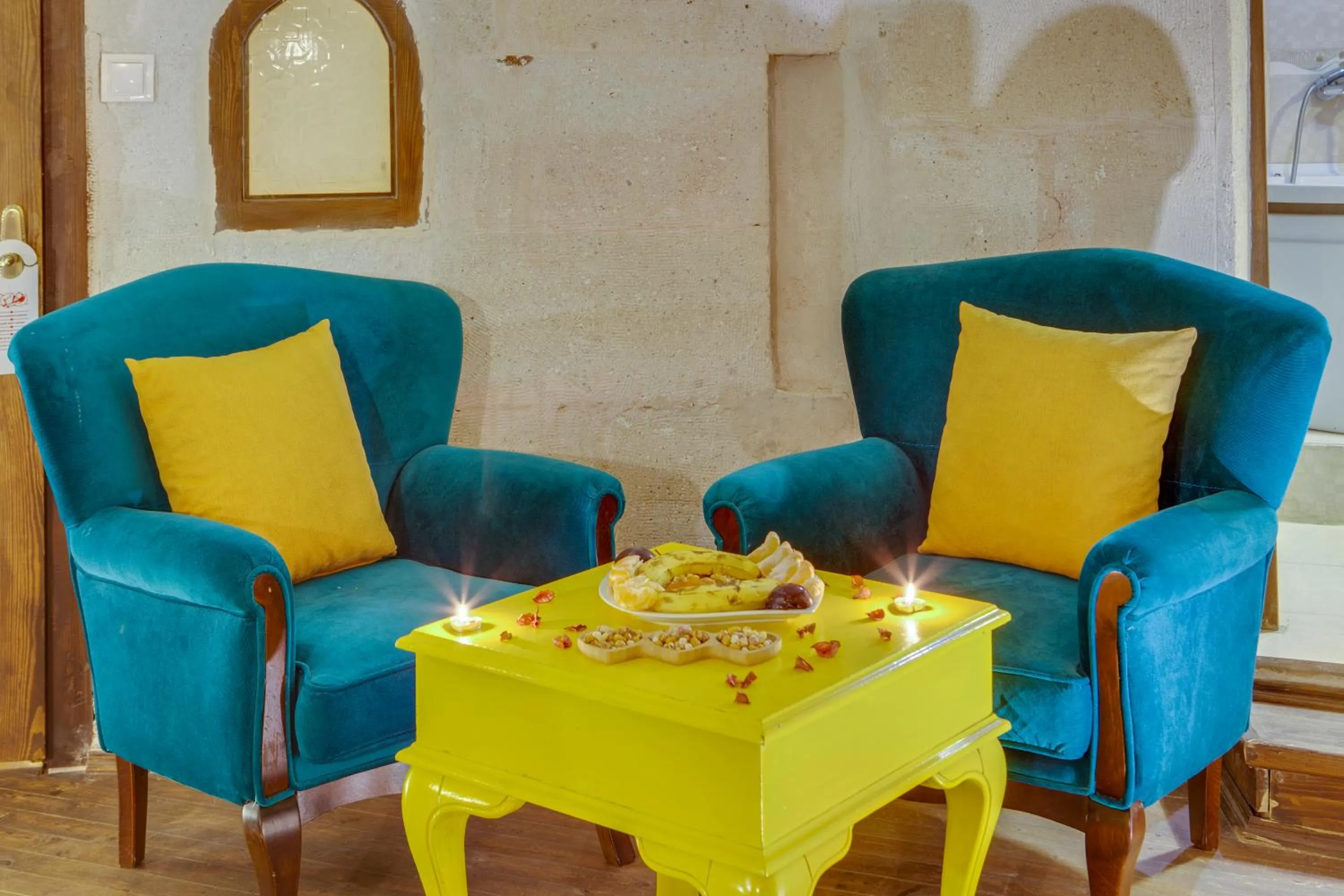 Seating area in Cappadocia Abras Cave Hotel