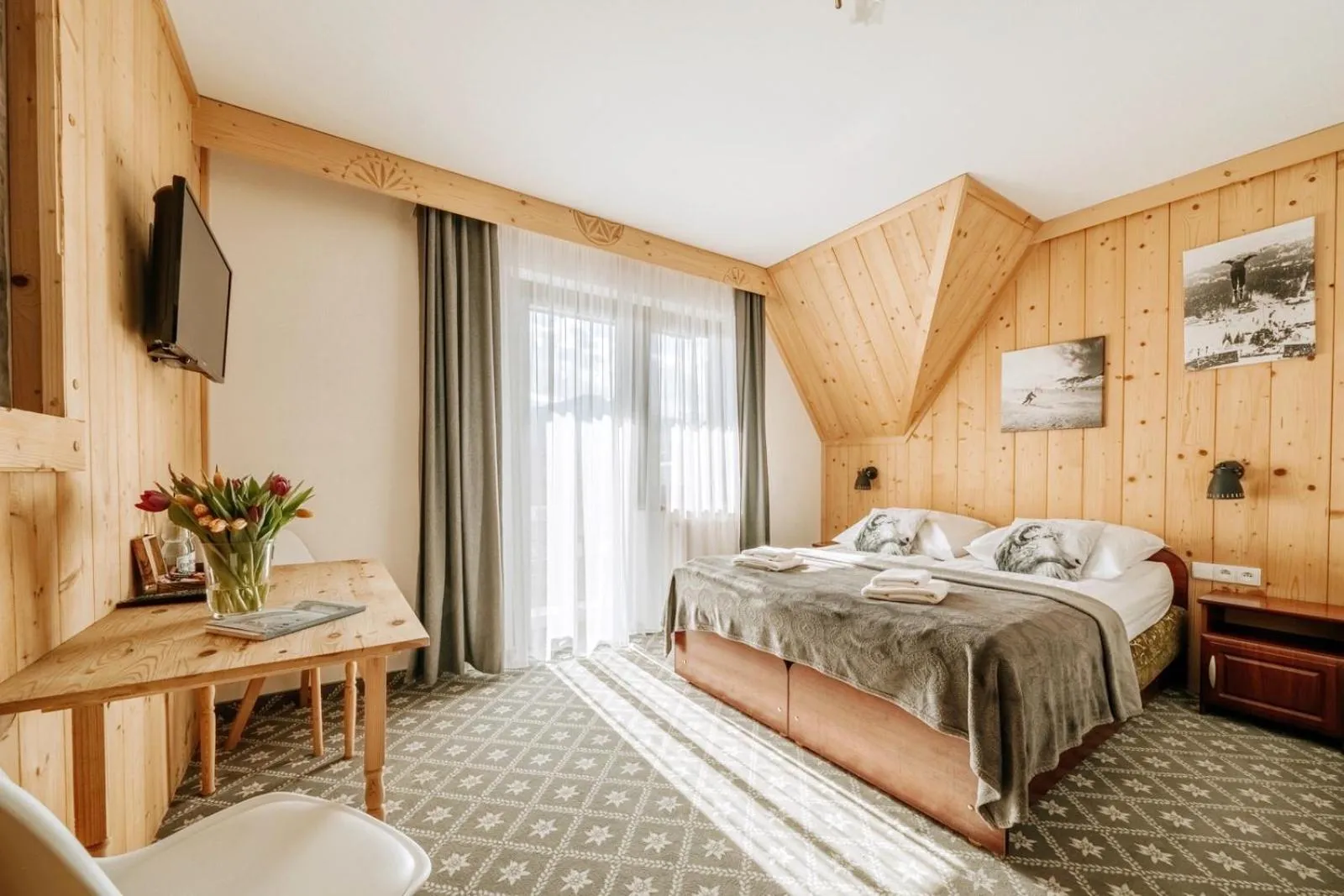 Bed in Willa Swoboda Garden Spa