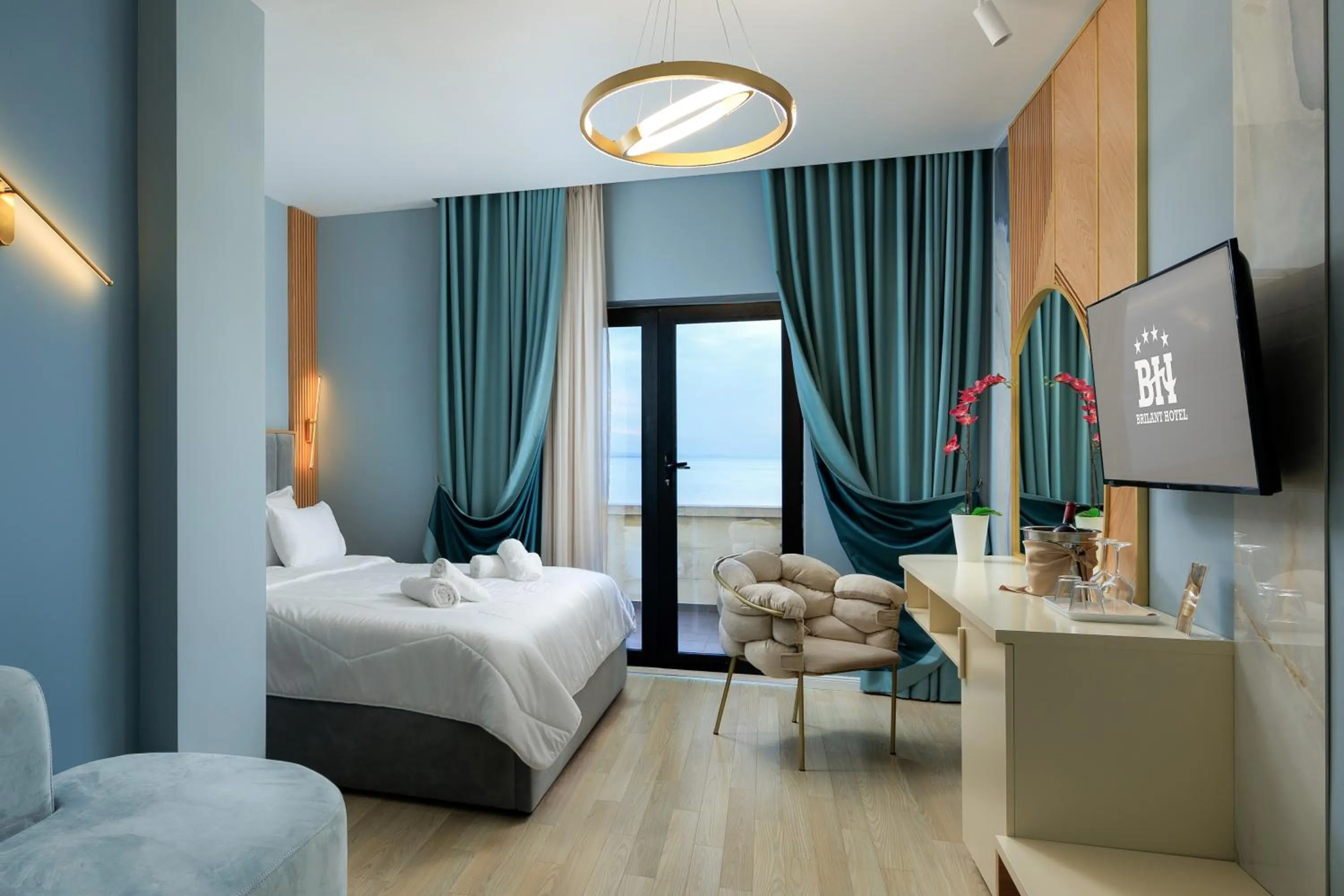 Photo of the whole room, Bed in Hotel Brilant Saranda