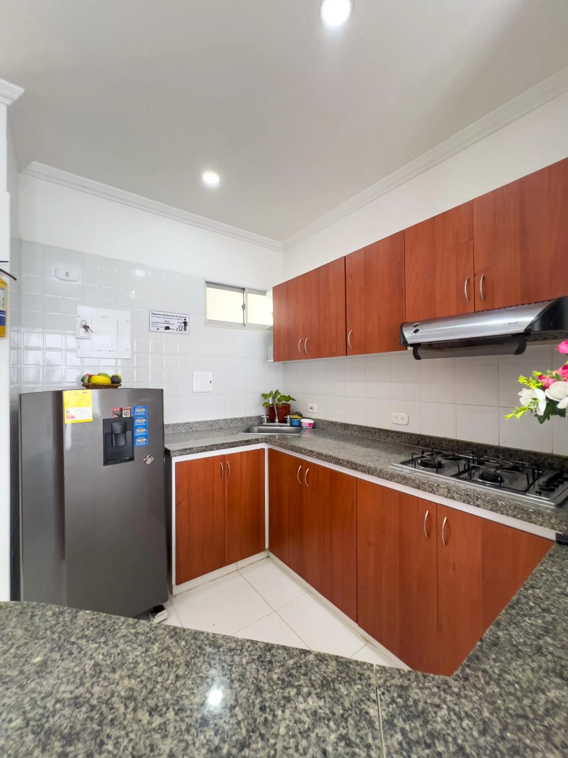 Kitchen or kitchenette in Apartamentos Playa Rodadero