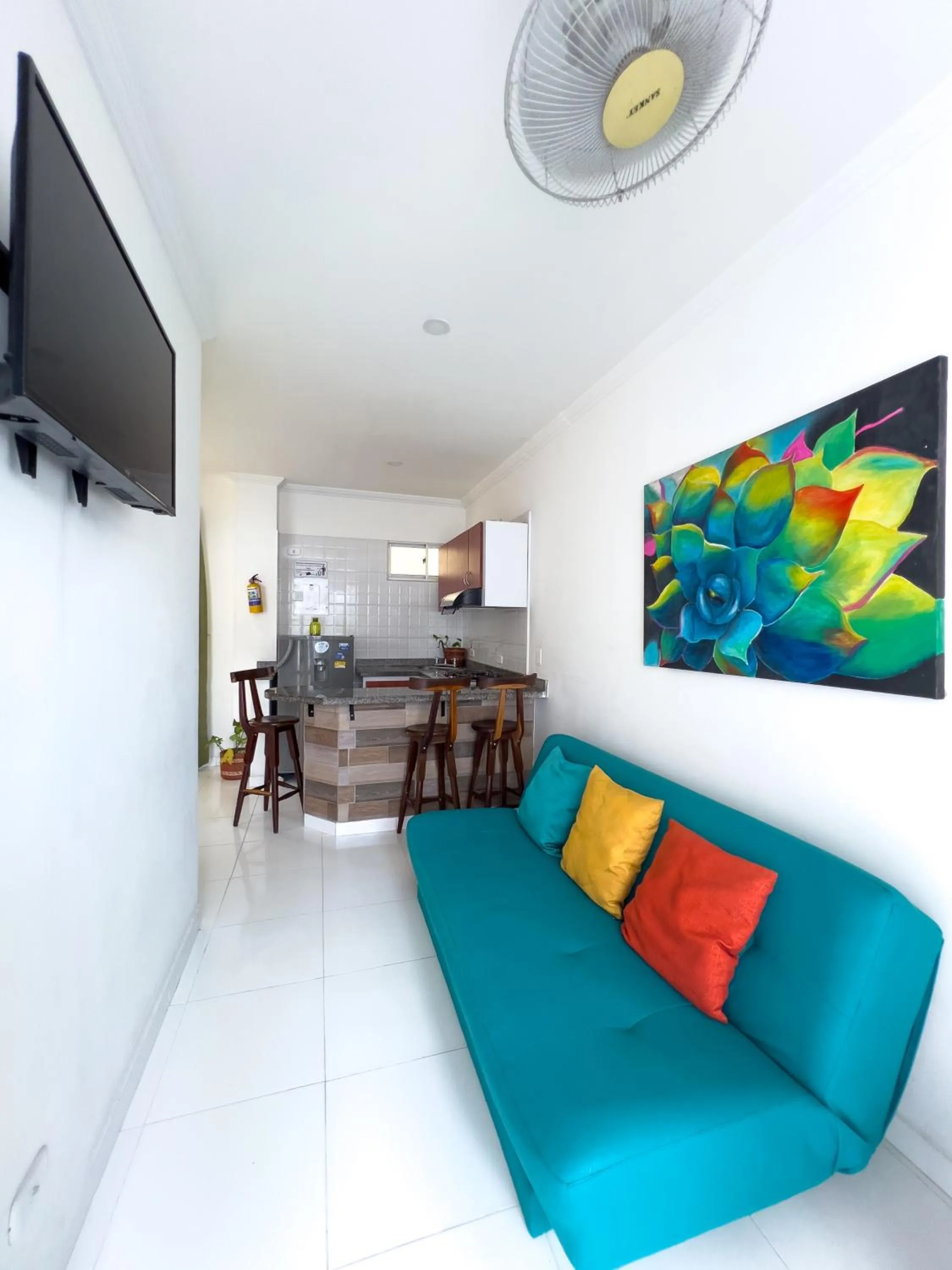 Living room in Apartamentos Playa Rodadero