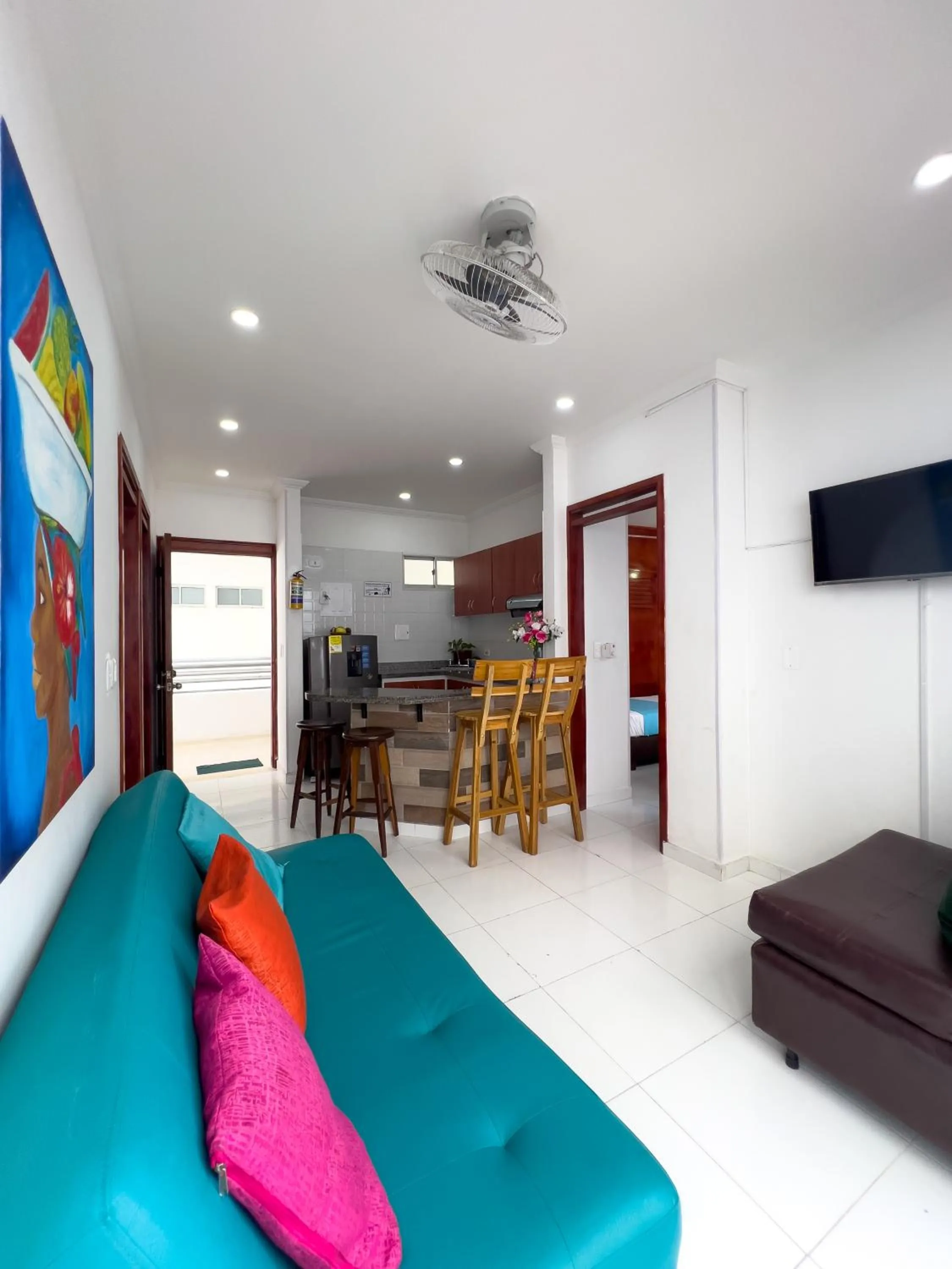 Living room in Apartamentos Playa Rodadero