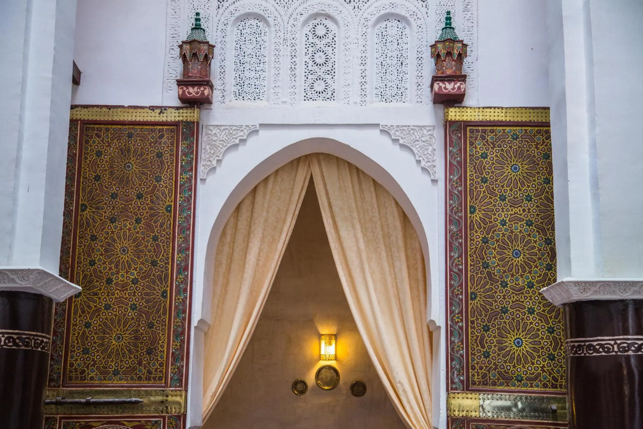 Decorative detail in Riad Zina Fes - Elegance in the Heart of Fes