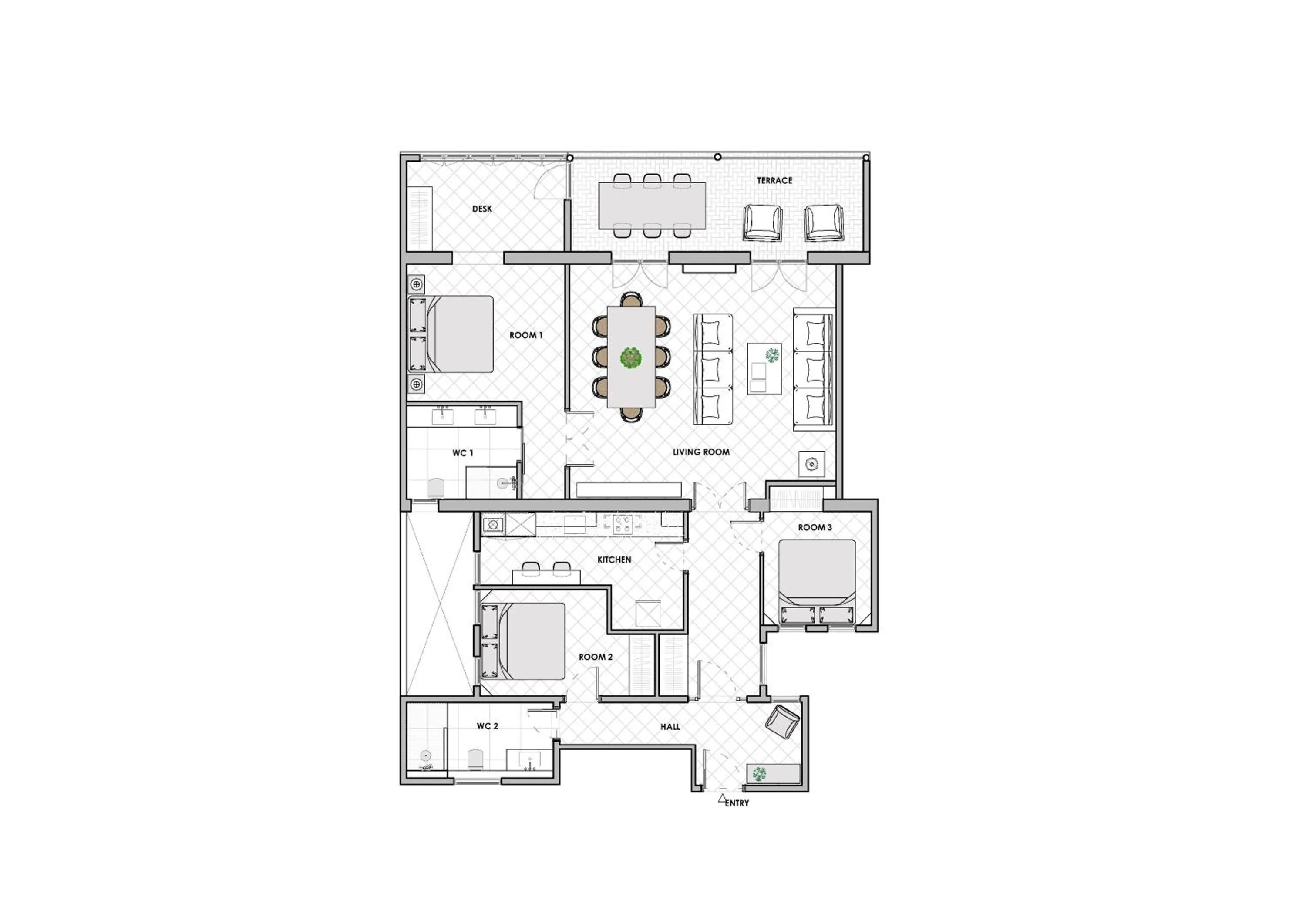 Floor plan in BCN Apartments 41