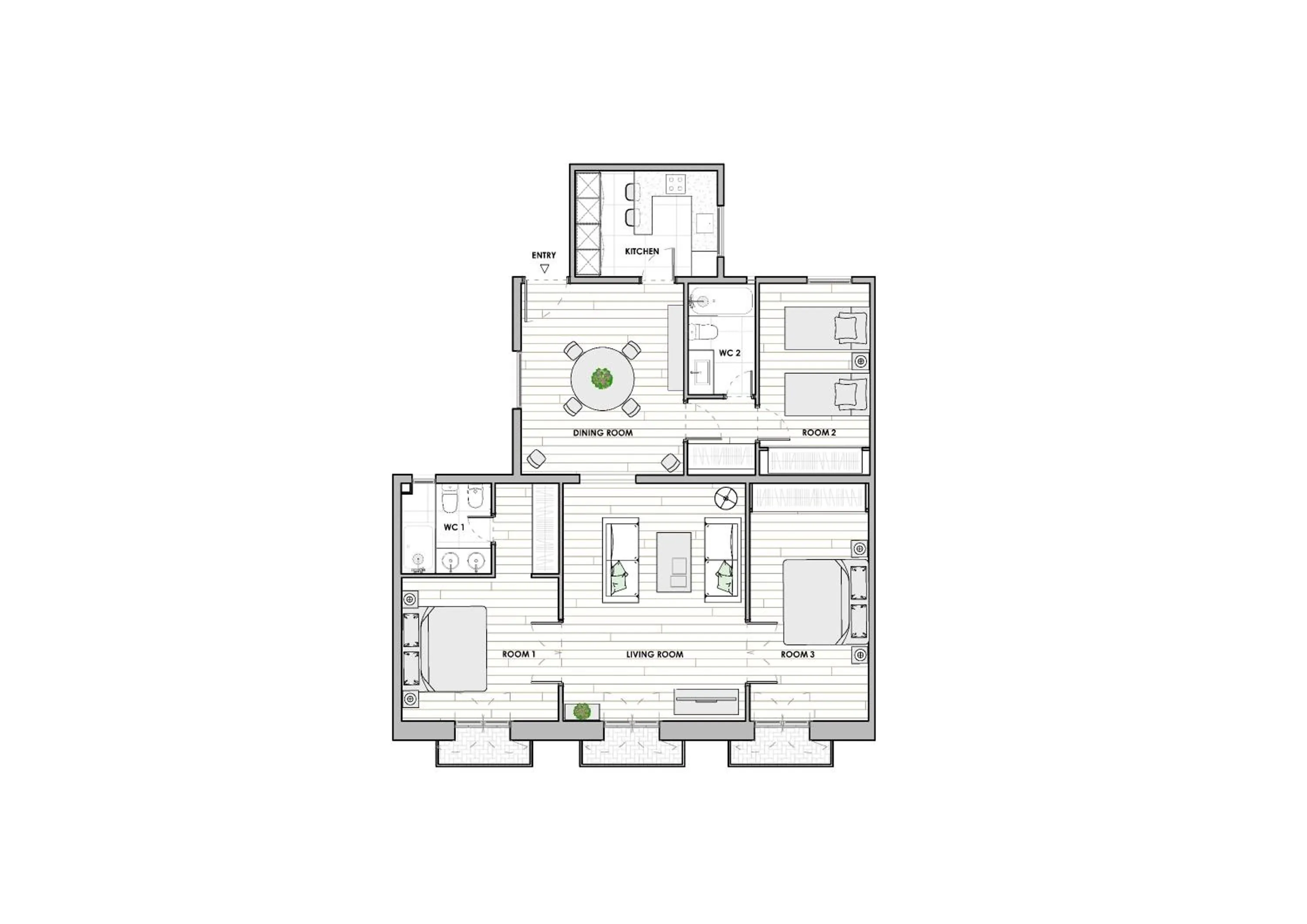 Floor plan in BCN Apartments 41
