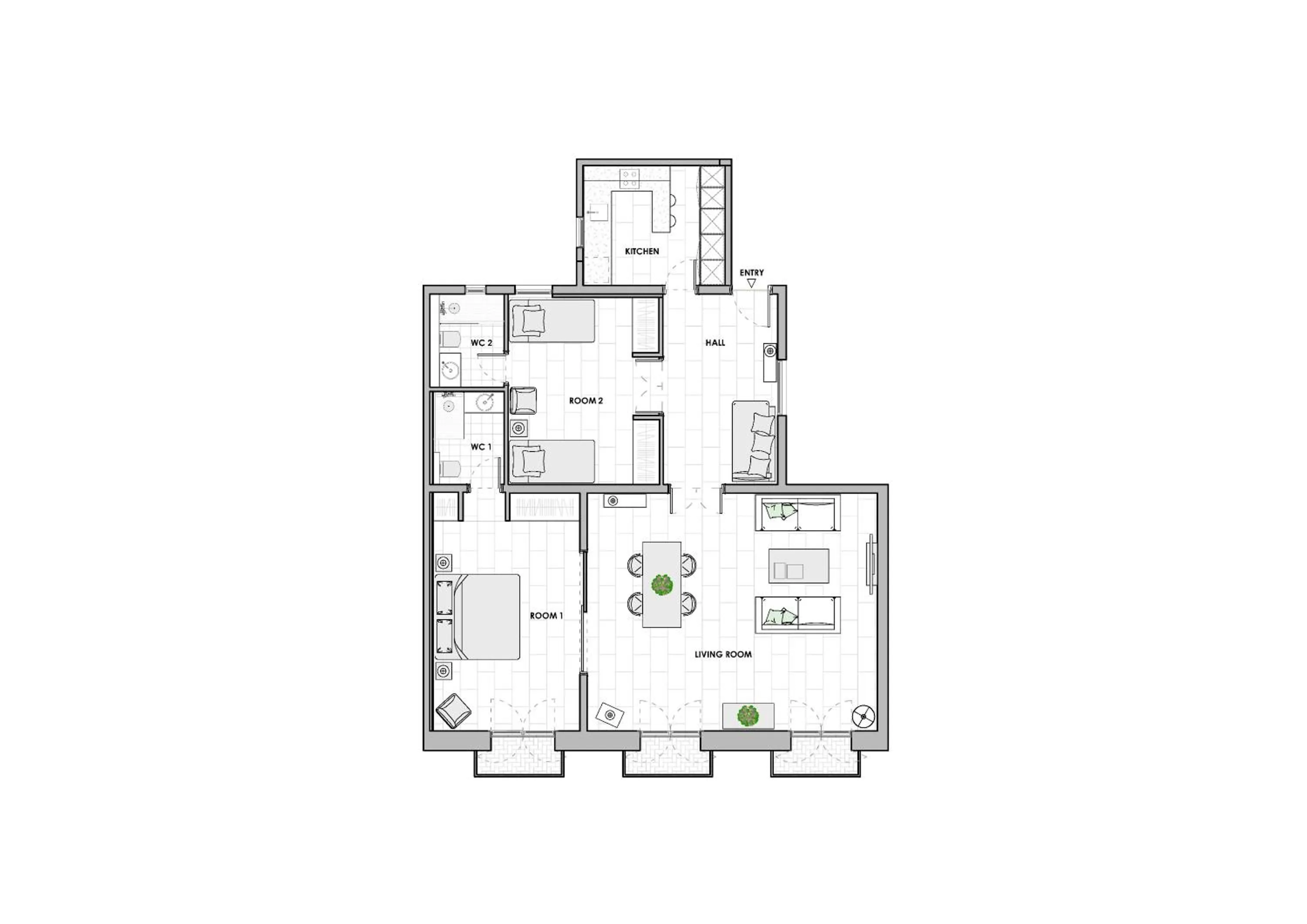 Floor plan in BCN Apartments 41