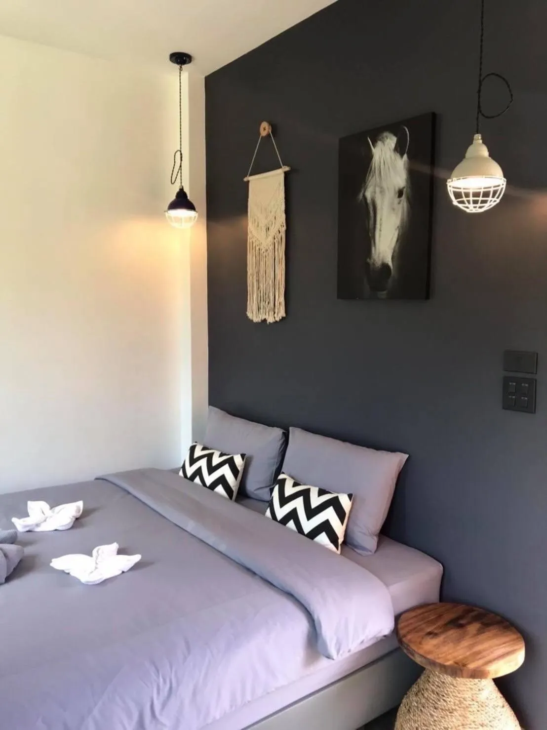 Bed in Adoor hotel Khao Yai