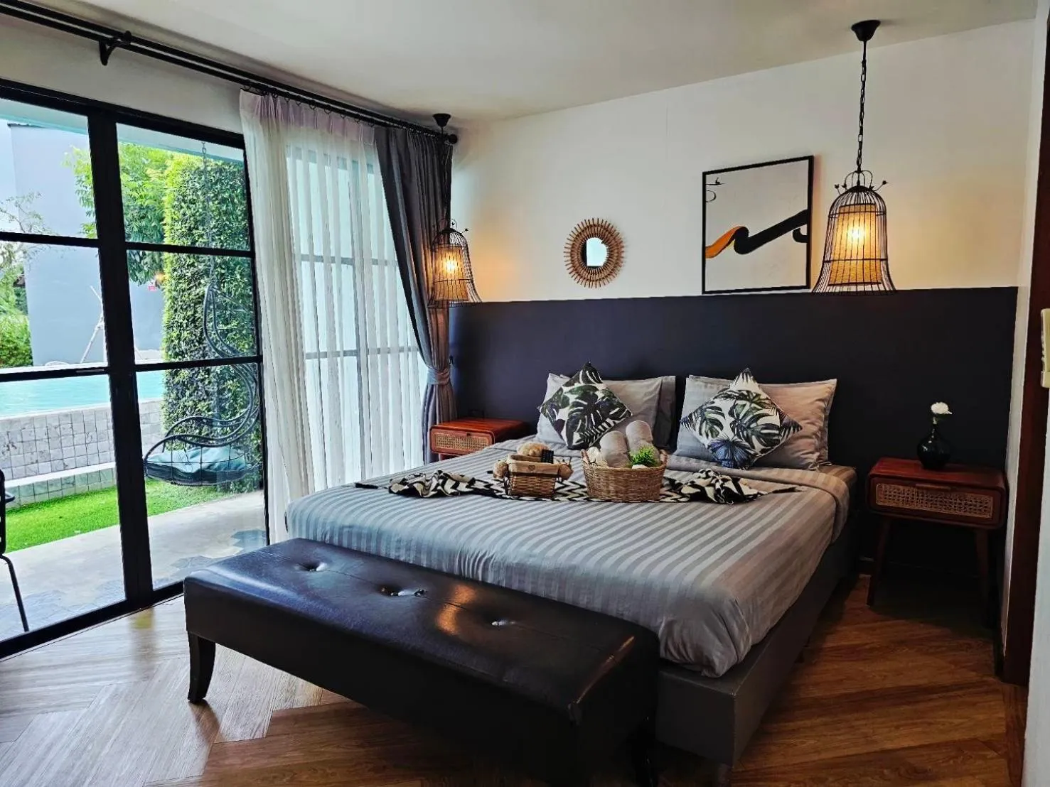 Bed in Adoor hotel Khao Yai