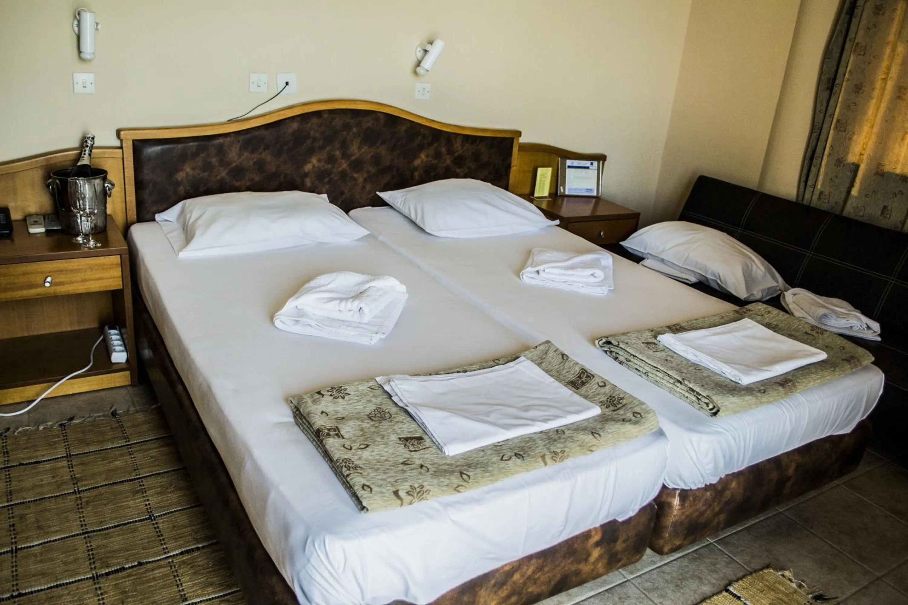 Decorative detail, Bed in Sappho Hotel