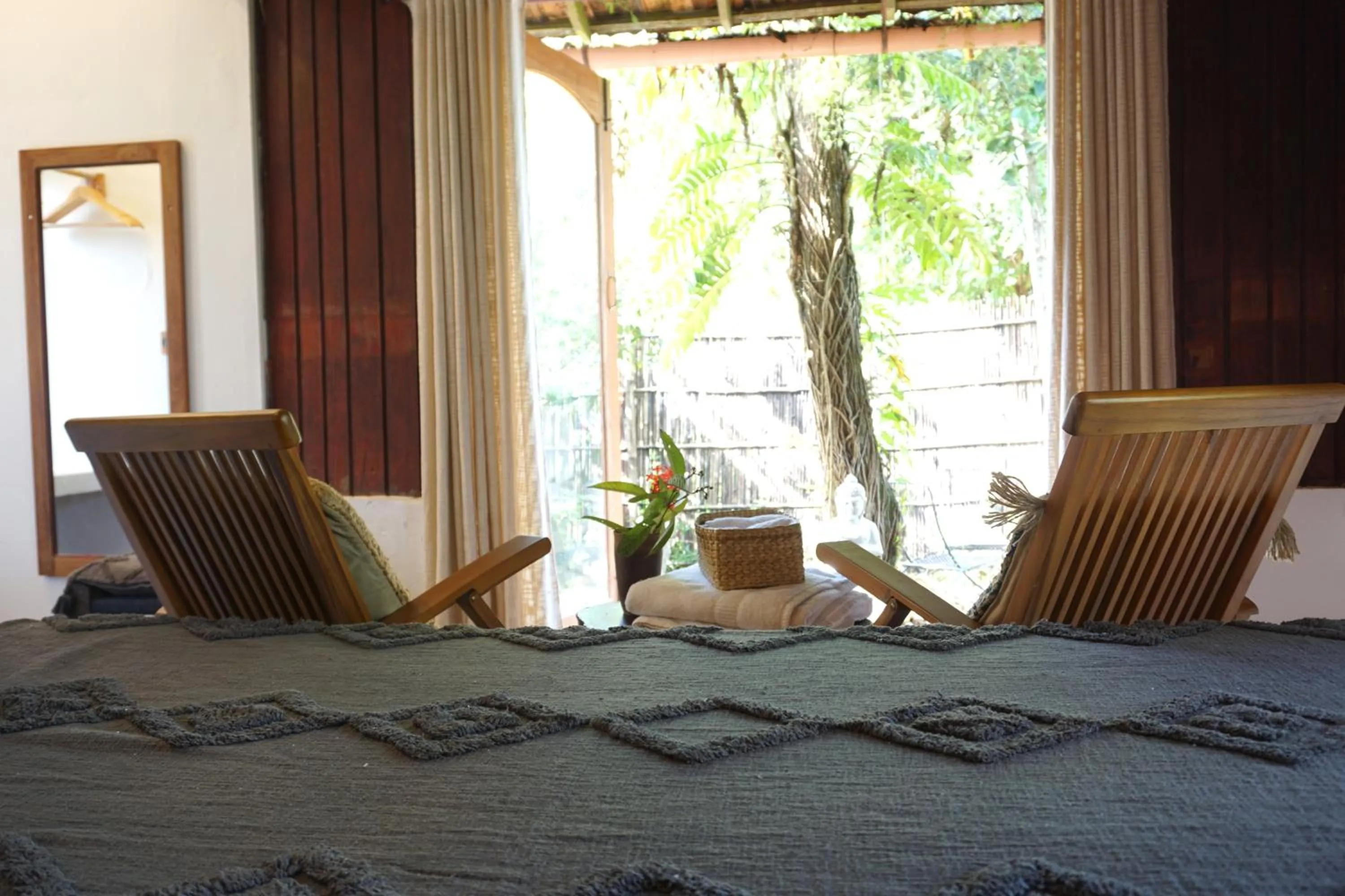 Bed in Sunsets and Palm Trees