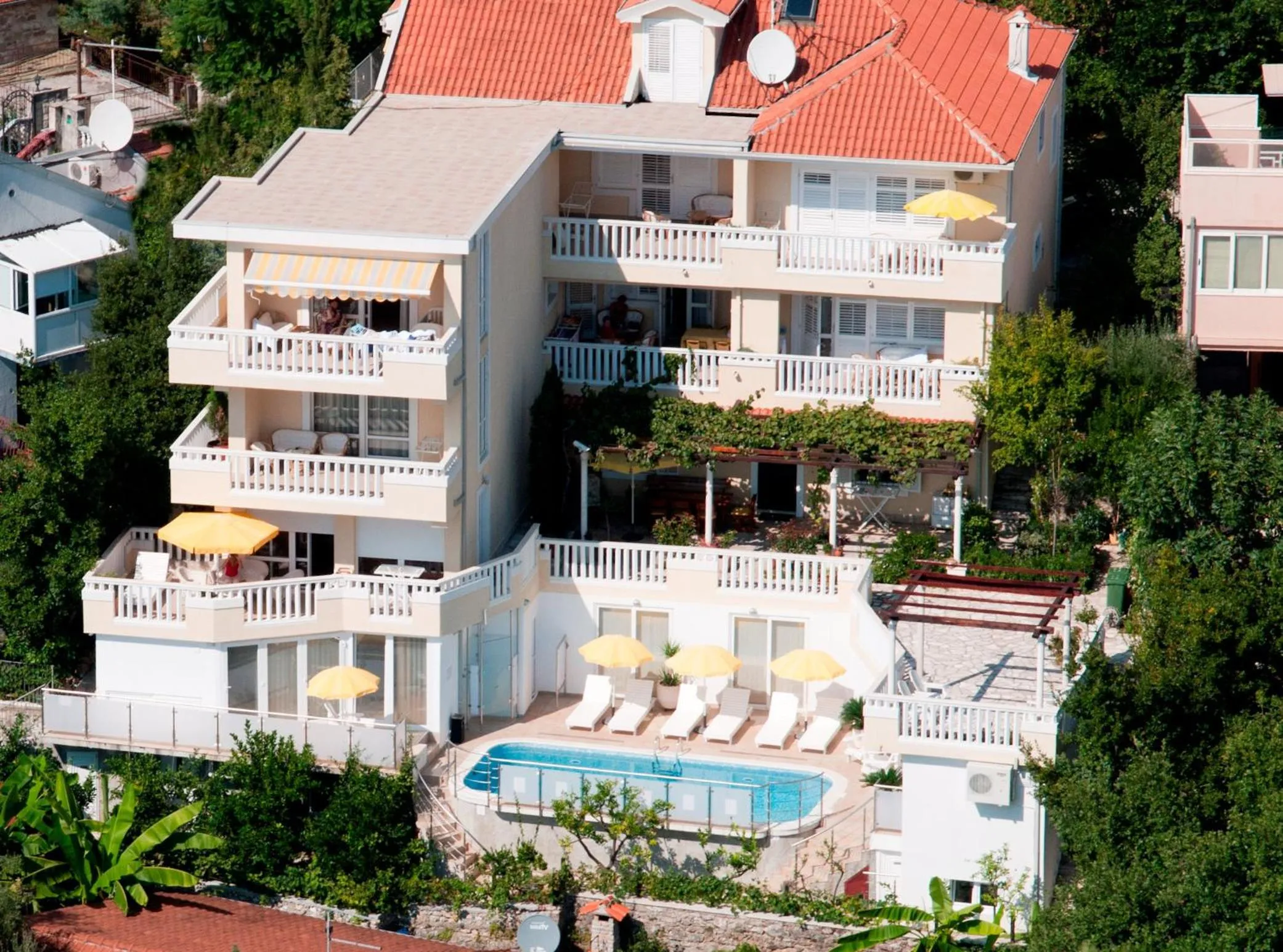 Bird's eye view in Villa Tenžera