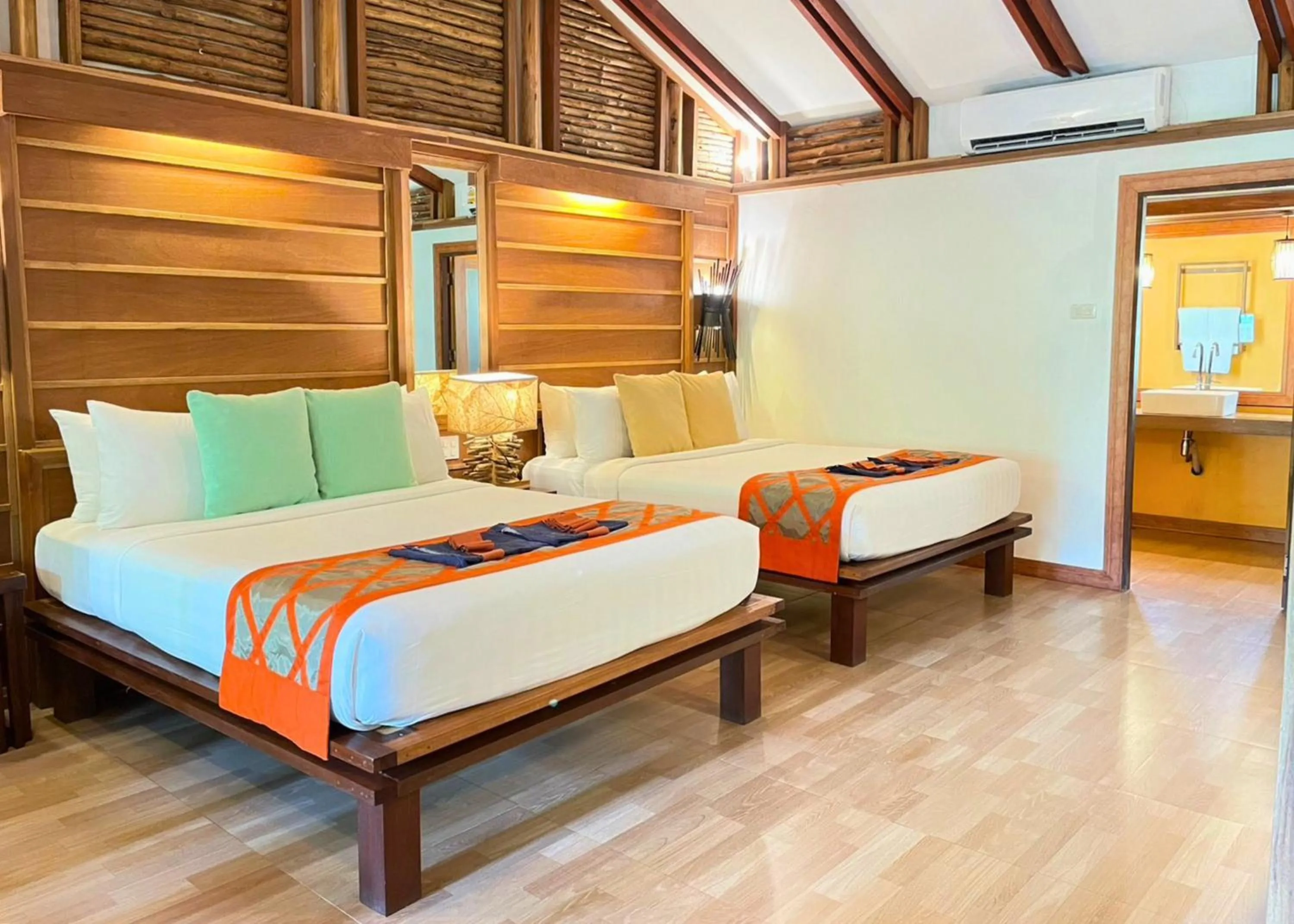 Bed in Home Phutoey River Kwai Hotspring & Nature Resort