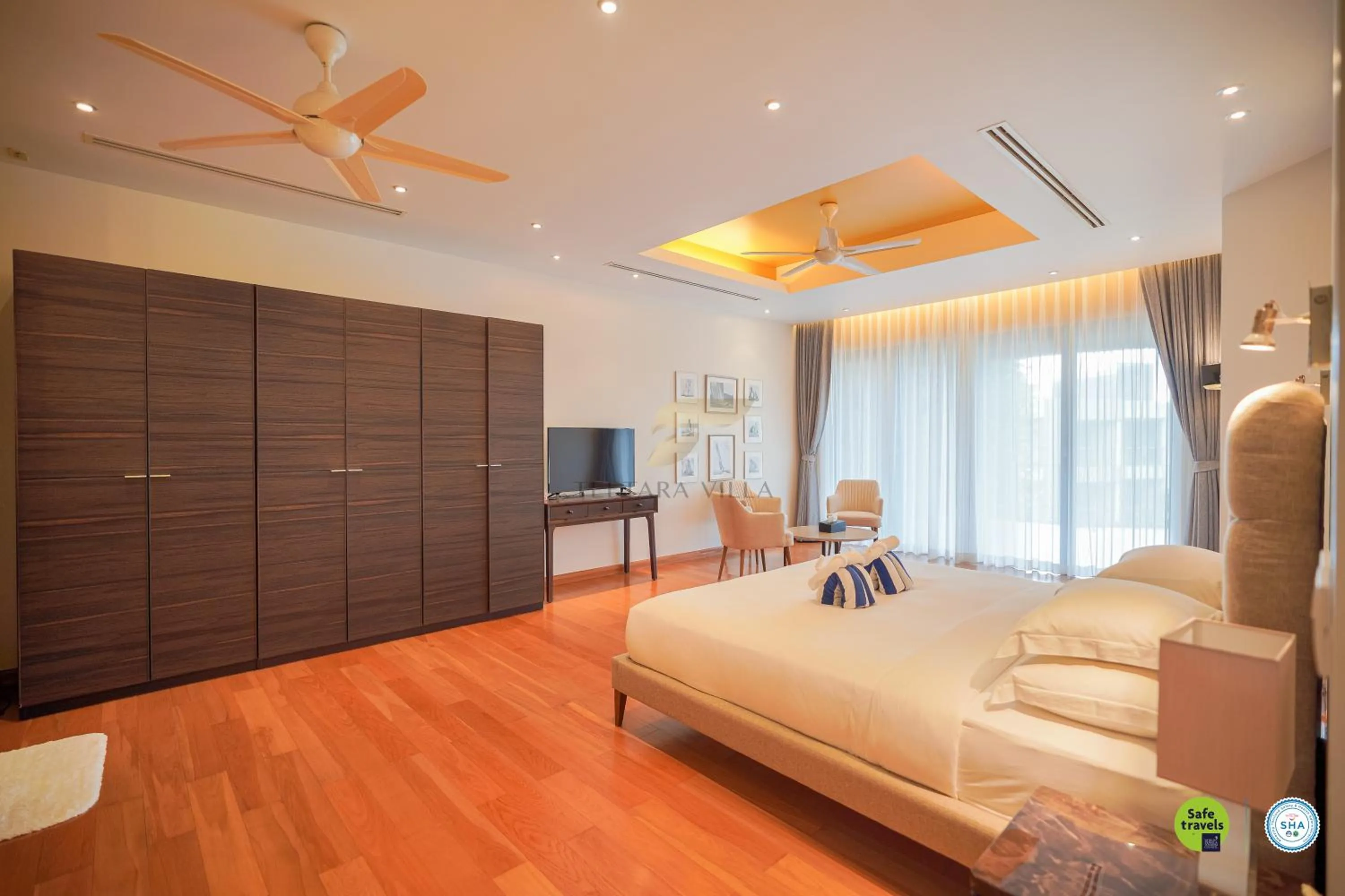 Bed in Teetara Villa Patong