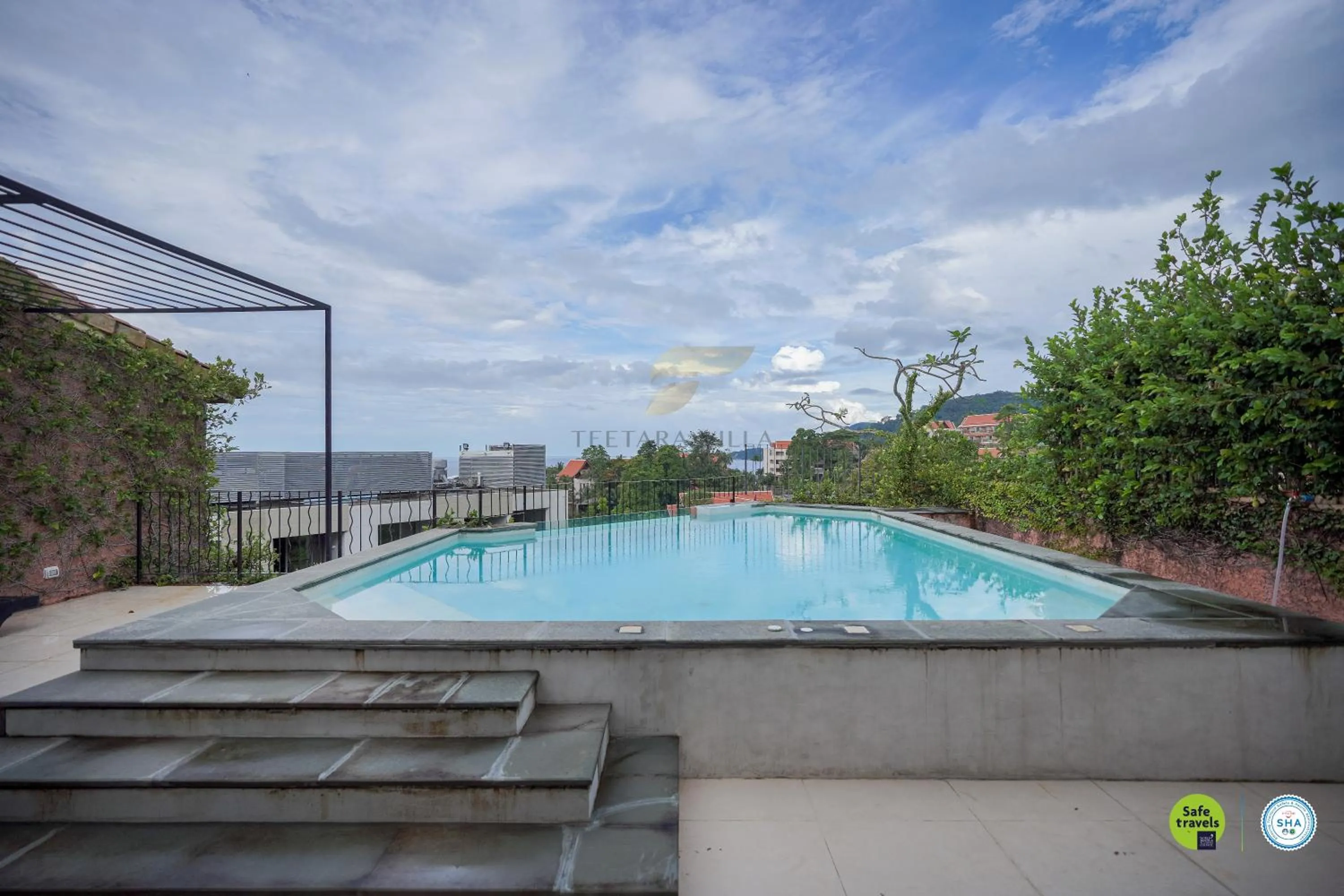 Pool view in Teetara Villa Patong