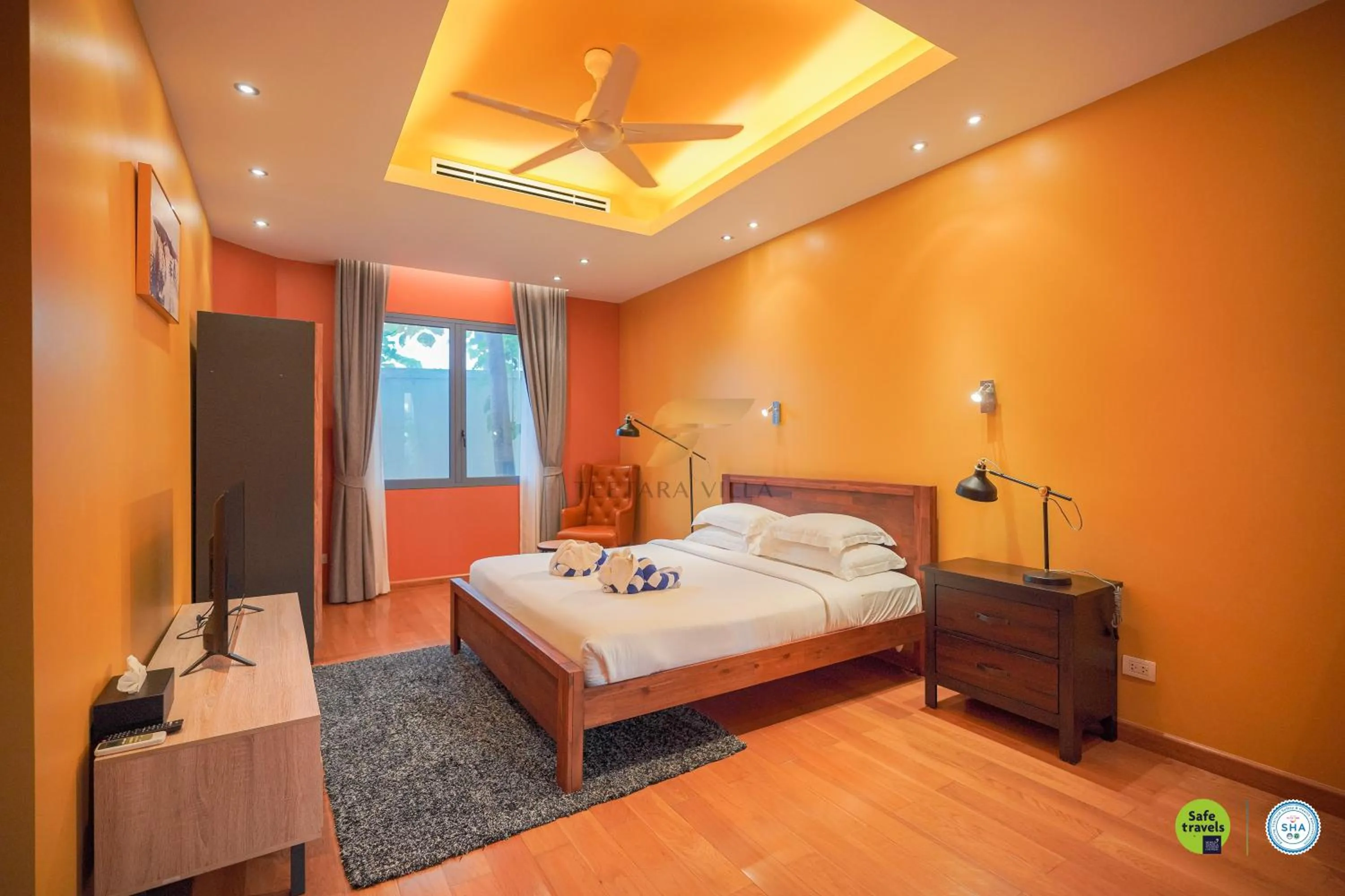 Bed in Teetara Villa Patong