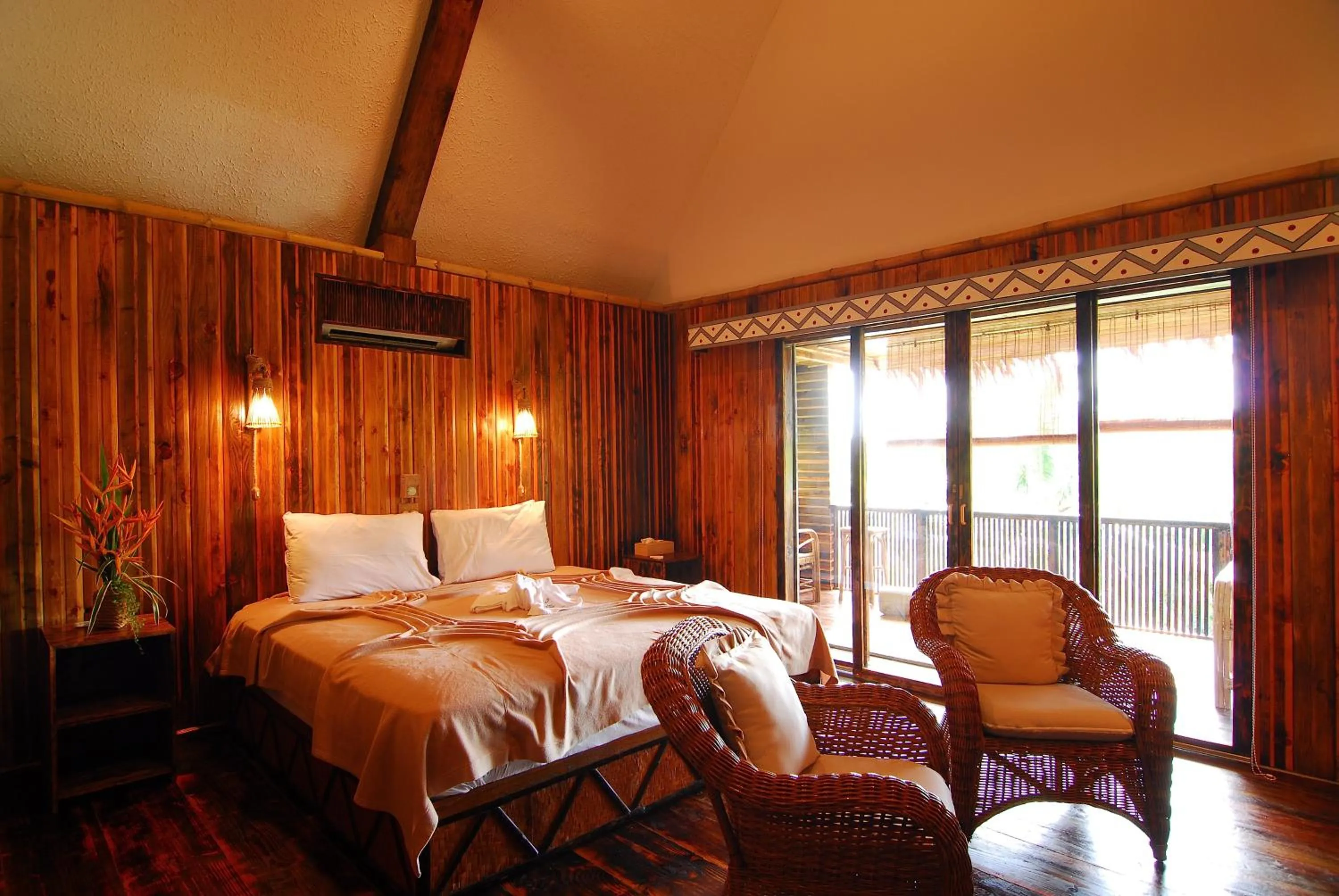 Bed in Palau Plantation Resort