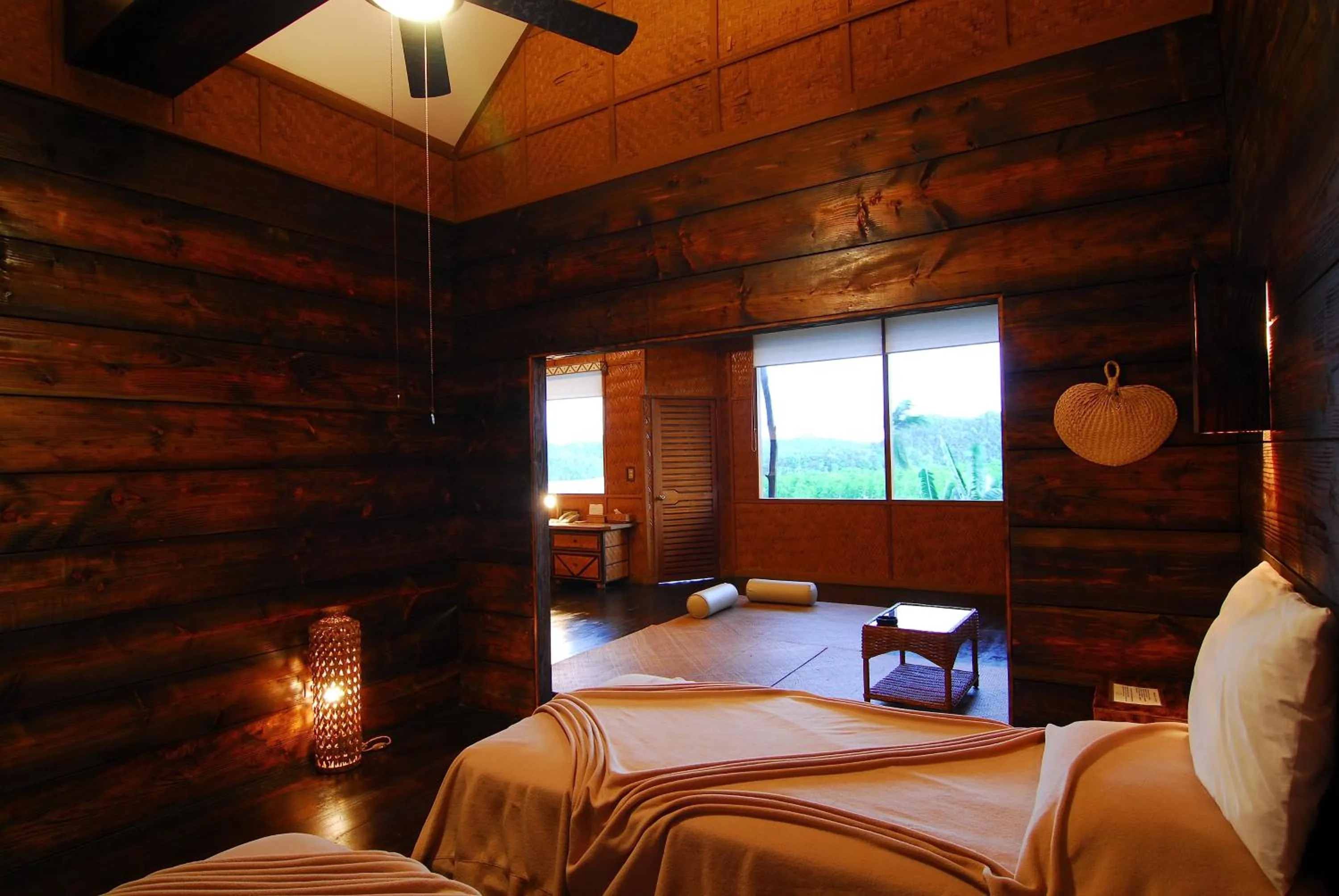 Bed in Palau Plantation Resort