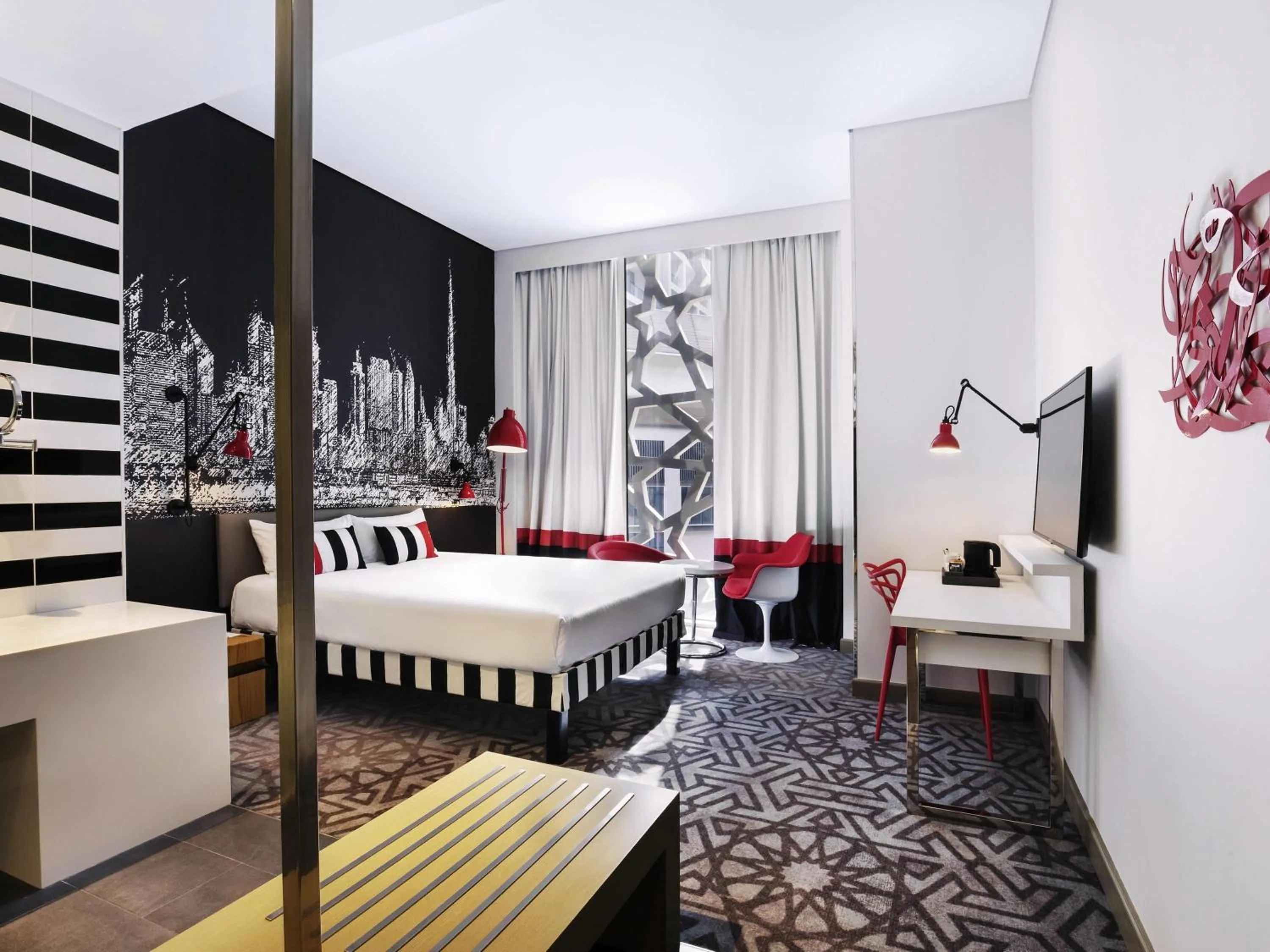 Bedroom, Bed in ibis Styles Dubai Airport Hotel