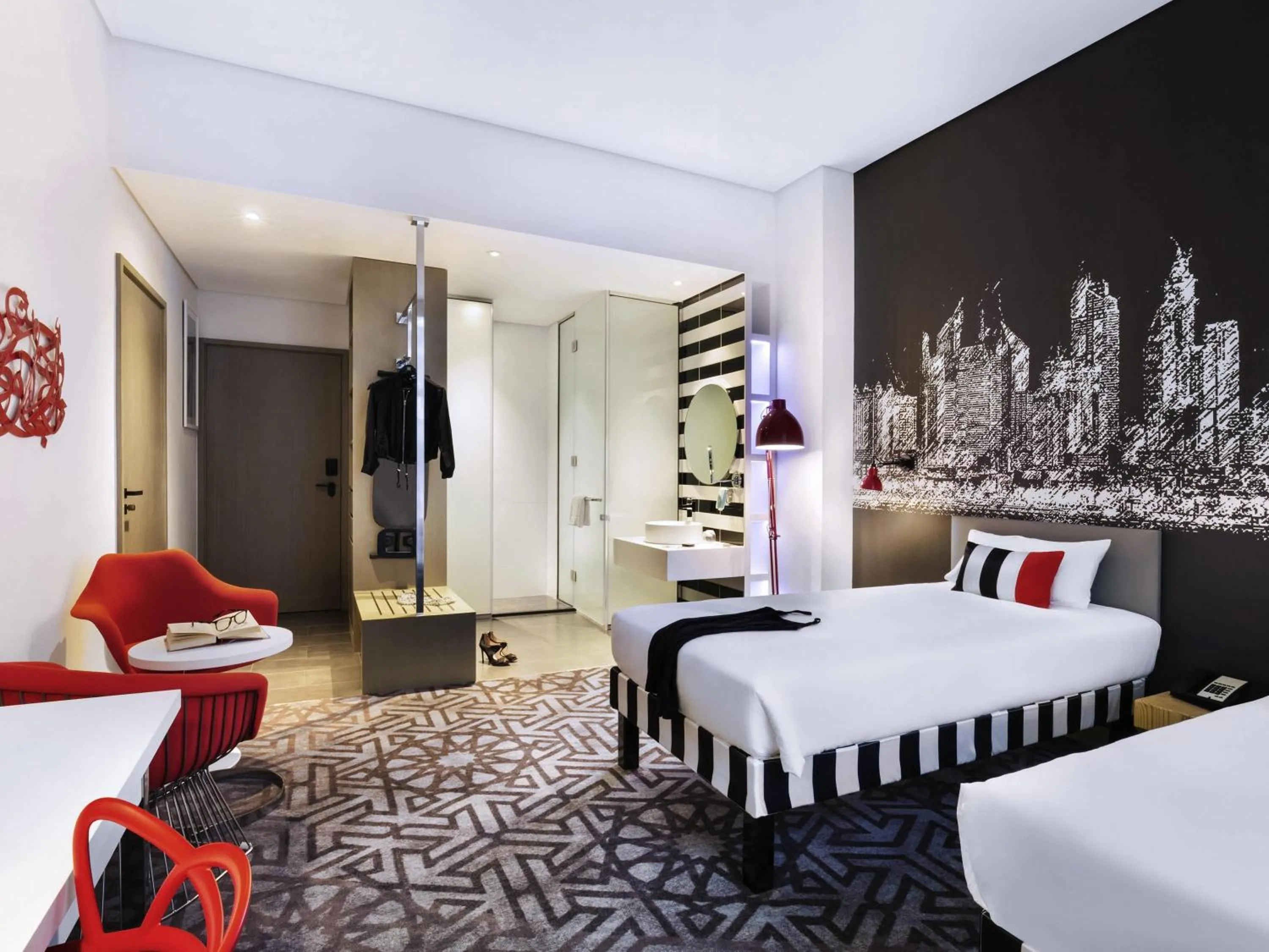 Bedroom, Bed in ibis Styles Dubai Airport Hotel