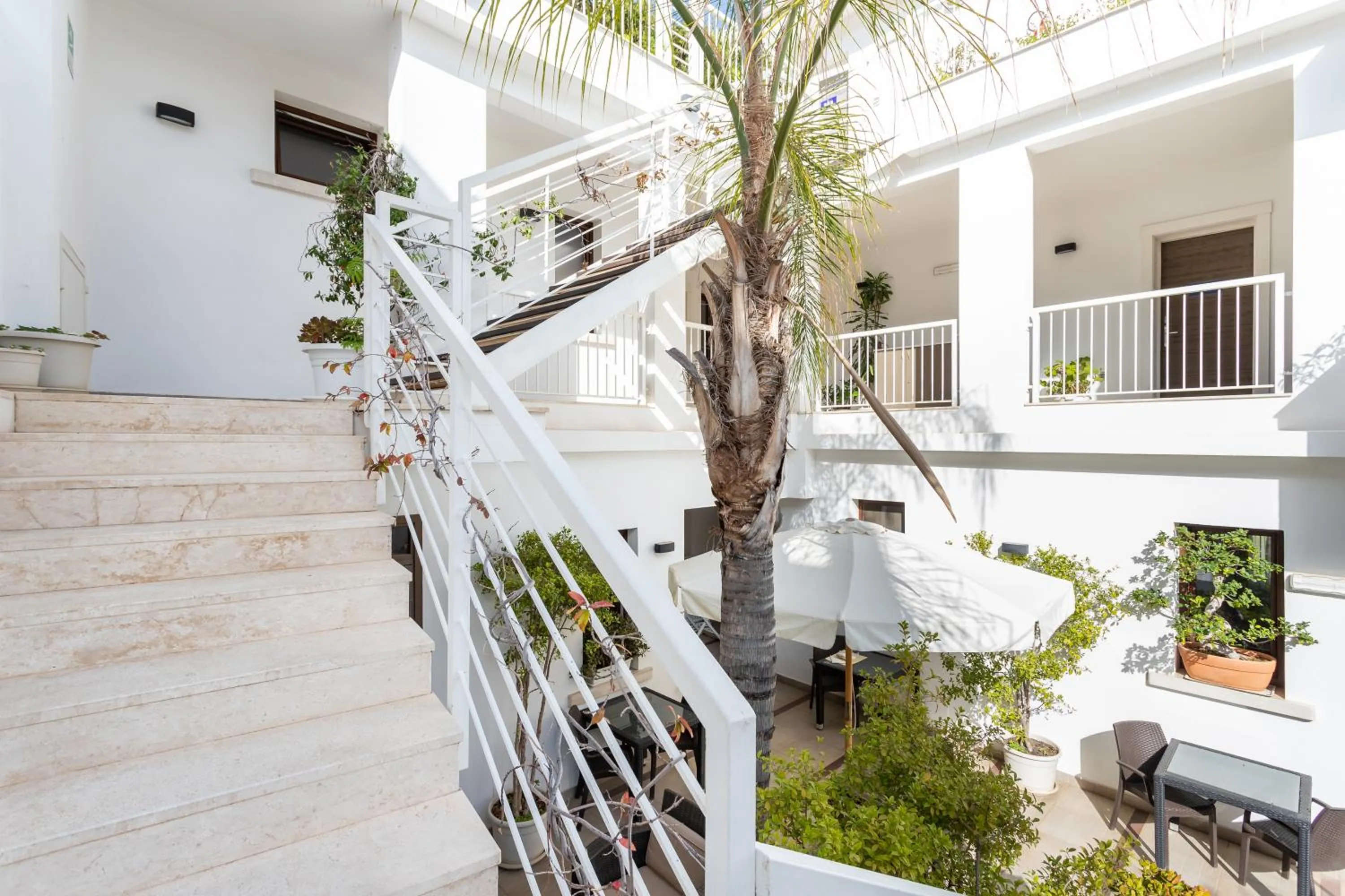 Inner courtyard view in Hotel Belvir
