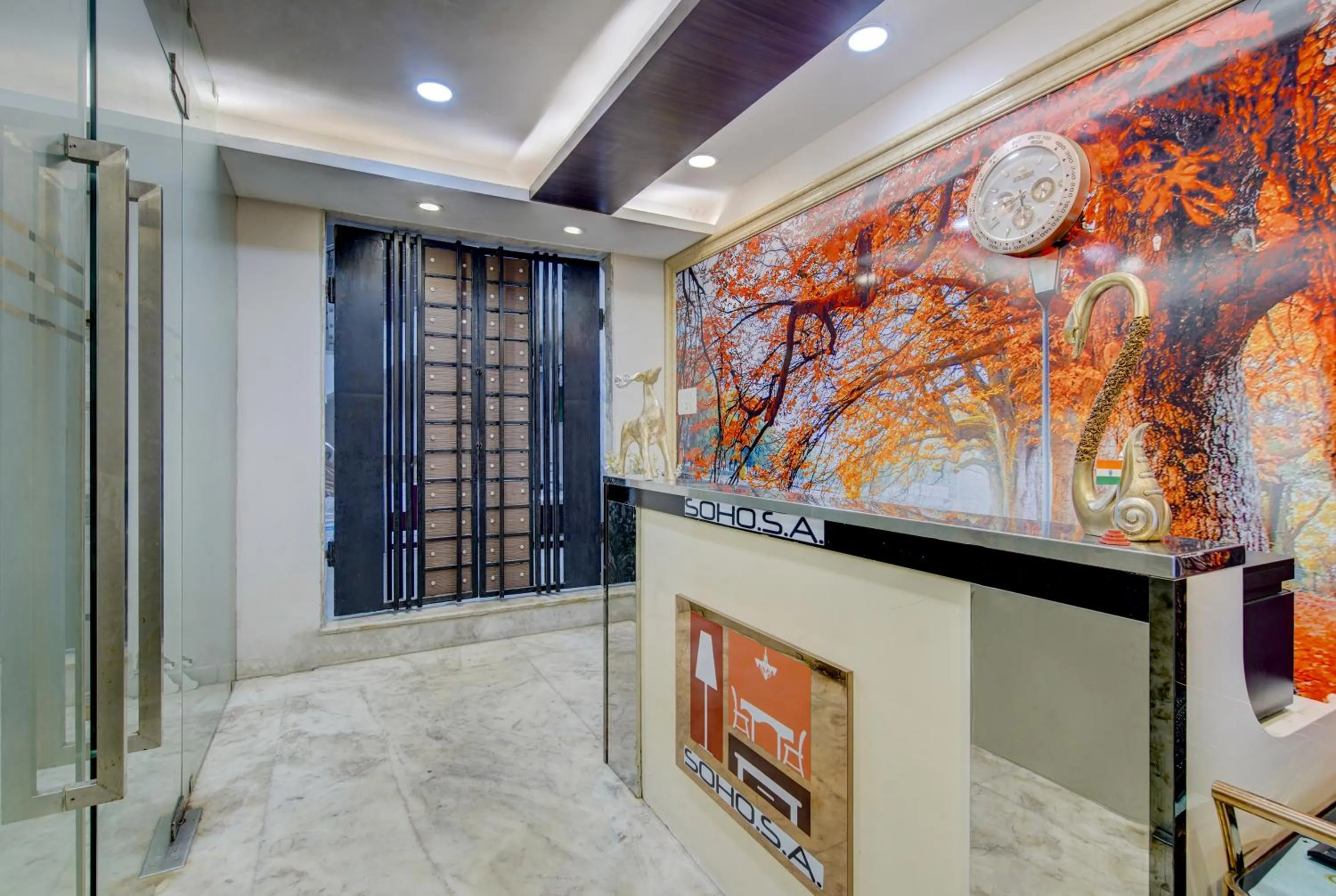 Lobby or reception in Treebo Soho Newtown Near New Town Bus Stand