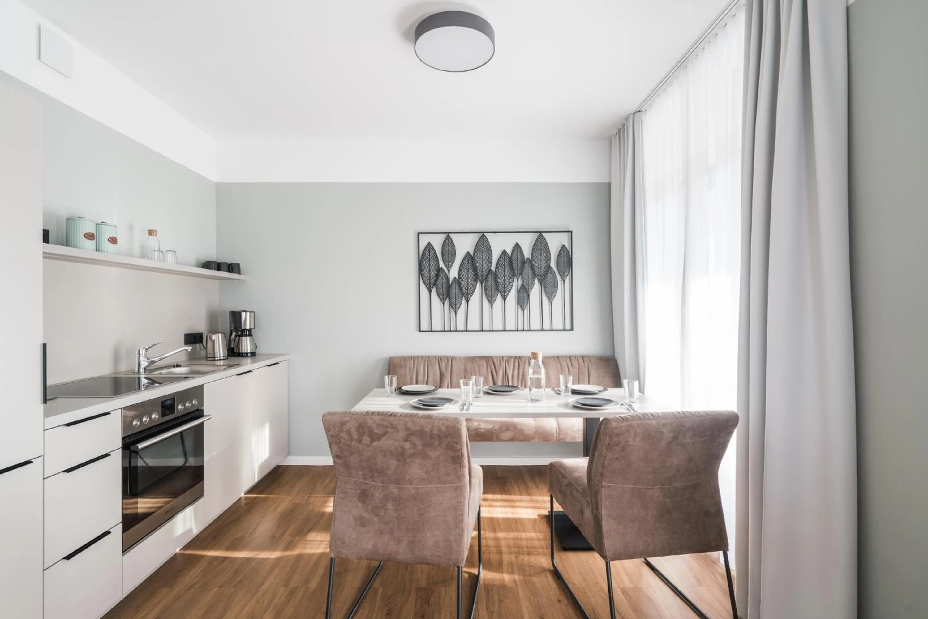 Kitchen or kitchenette in Velotel Bad Saarow