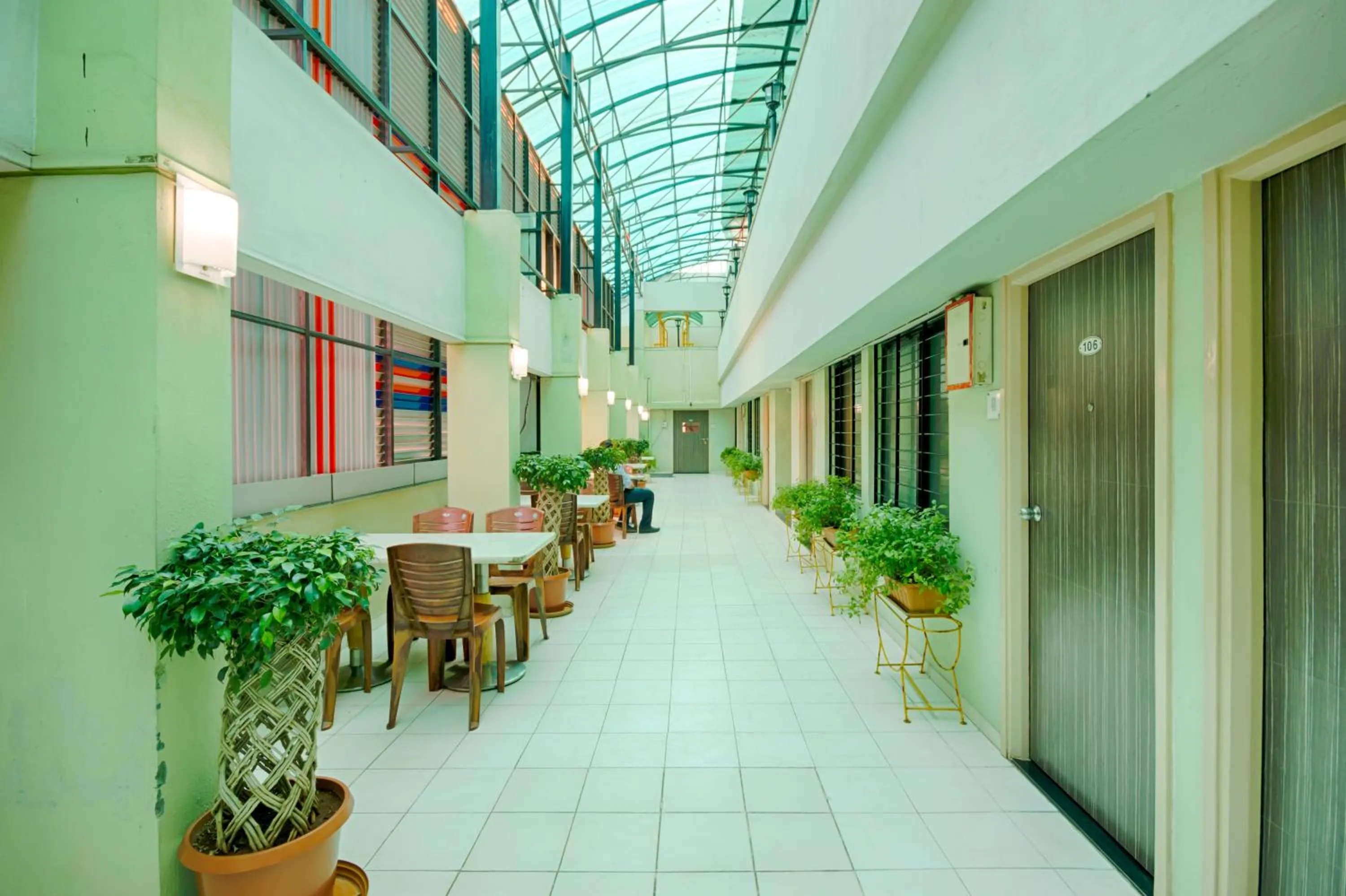 Patio in Hotel Grand Ashwin