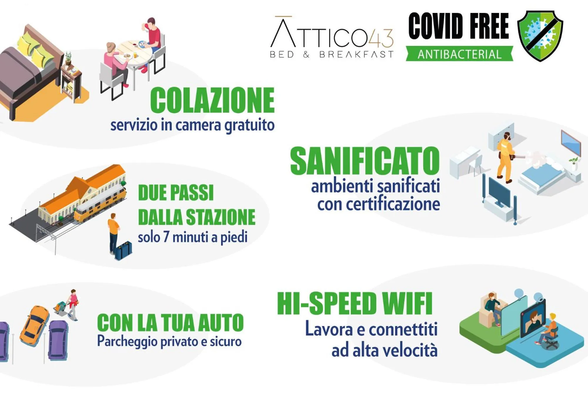 Logo/Certificate/Sign in Attico43 B&B