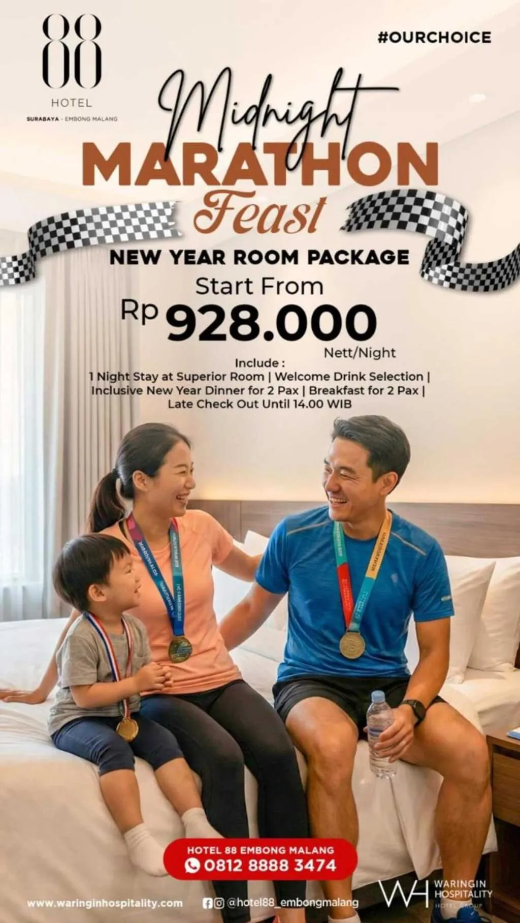 Hotel 88 Embong Malang Tunjungan Surabaya by WH - Breakfast with The Best View on The Highest Floor and Strategic Location in The City Center