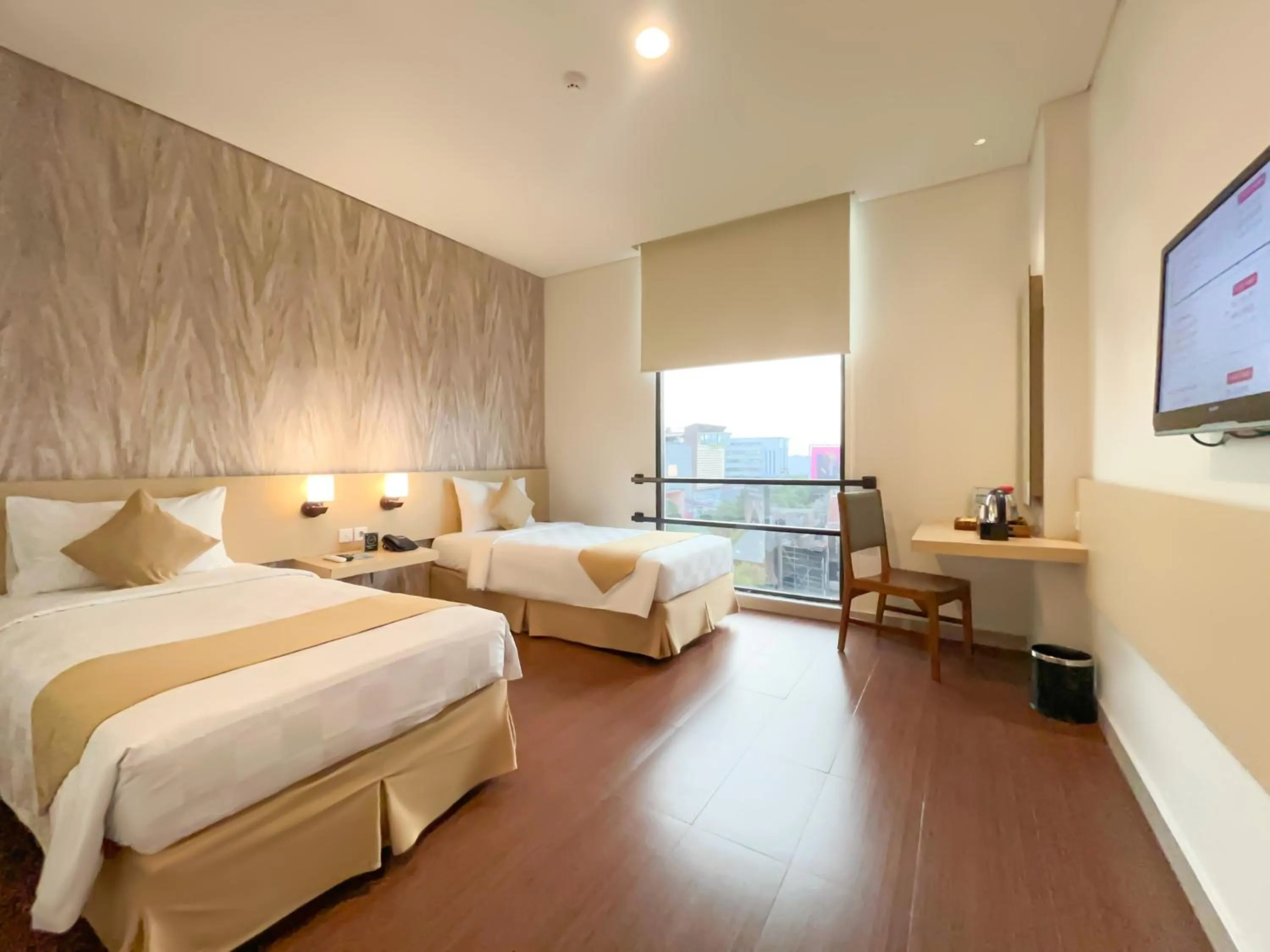 Bed in Hotel 88 Embong Malang Tunjungan Surabaya by WH - Breakfast with The Best View on The Highest Floor and Strategic Location in The City Center