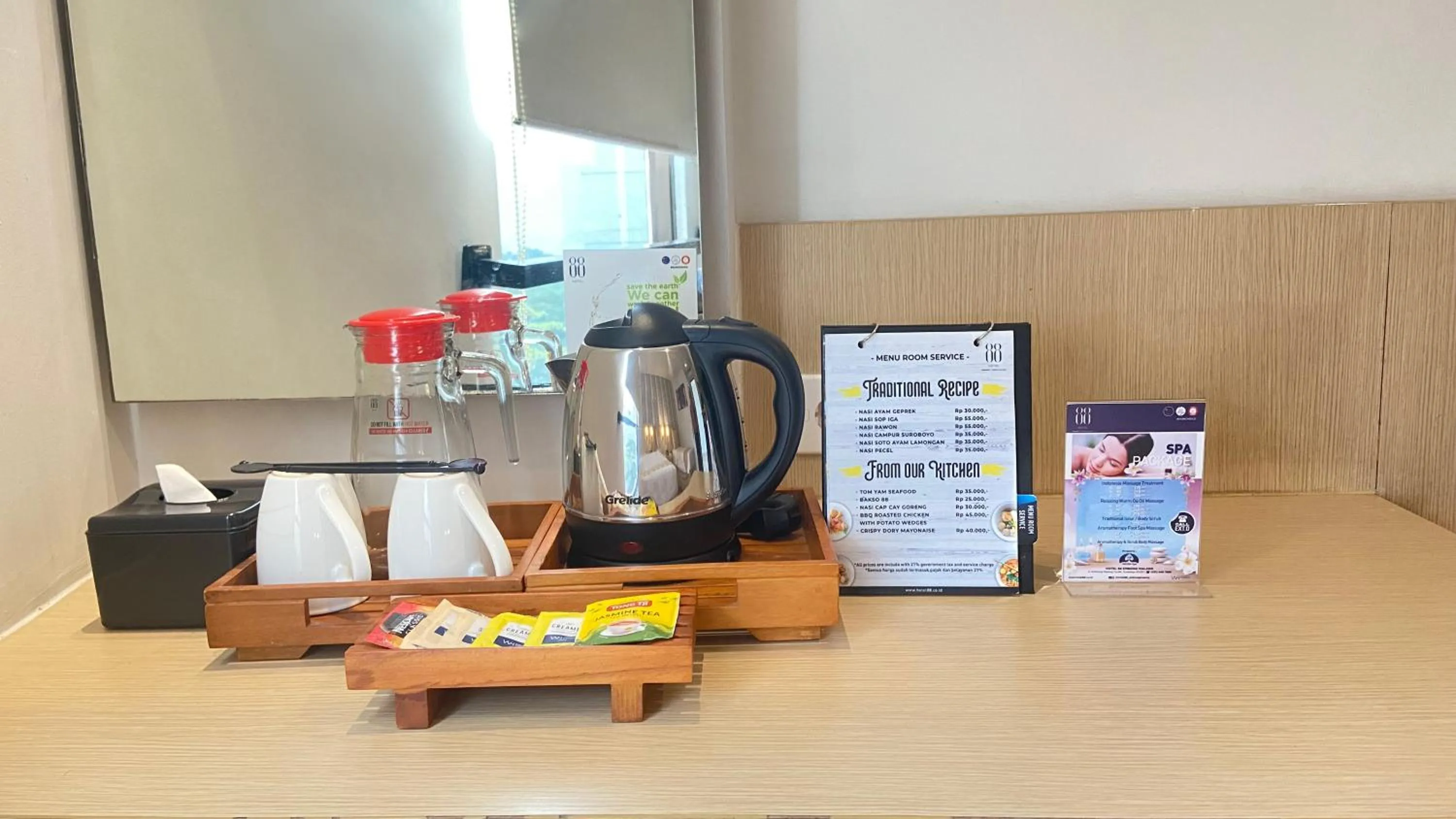 Coffee/tea facilities in Hotel 88 Embong Malang Tunjungan Surabaya by WH - Breakfast with The Best View on The Highest Floor and Strategic Location in The City Center