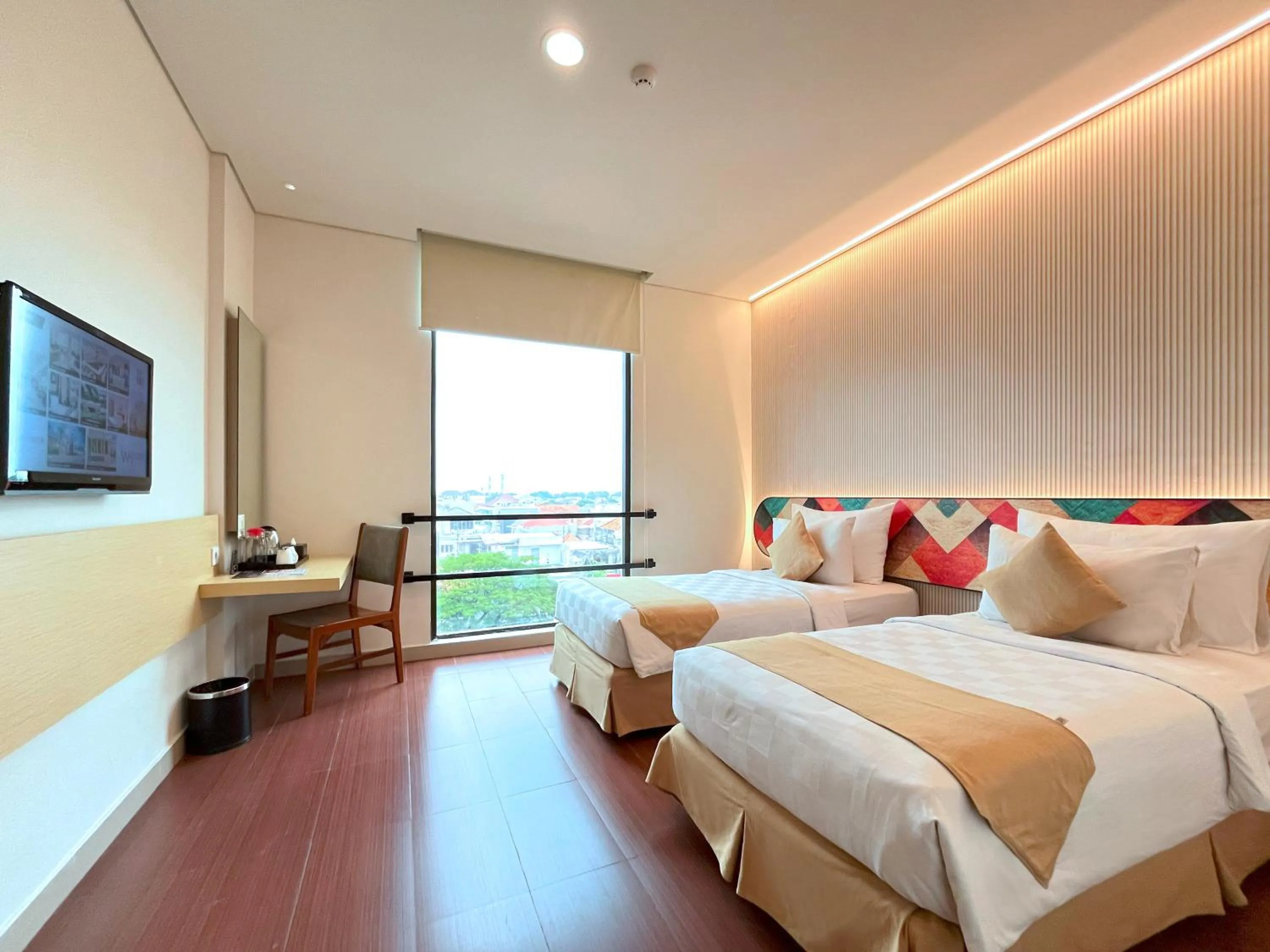 Bed in Hotel 88 Embong Malang Tunjungan Surabaya by WH - Breakfast with The Best View on The Highest Floor and Strategic Location in The City Center