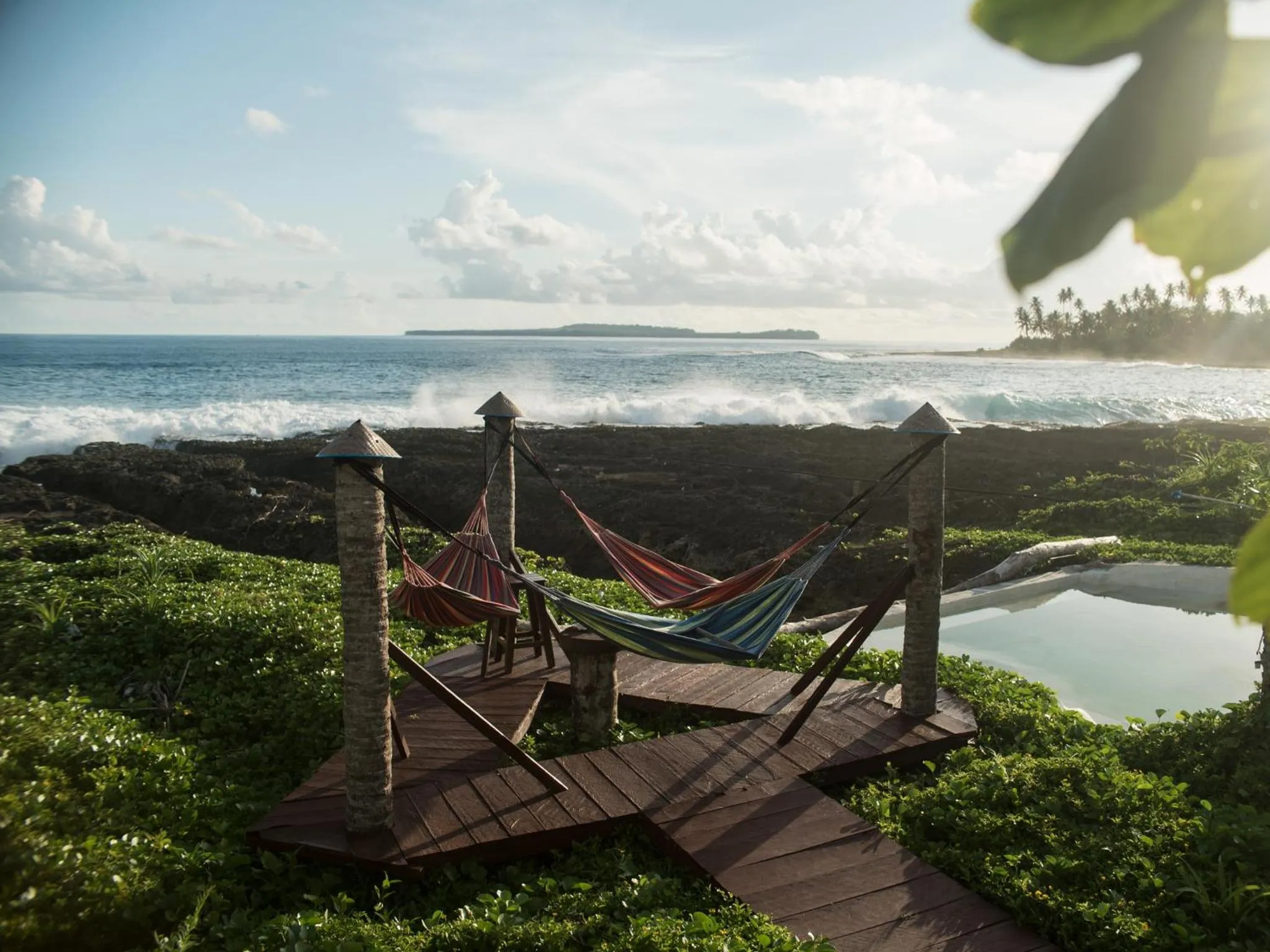 Pool view in Simeulue Surflodges