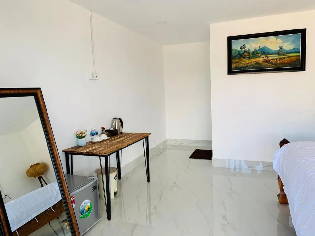 Dining area, Bed in Prek Kdat Resort