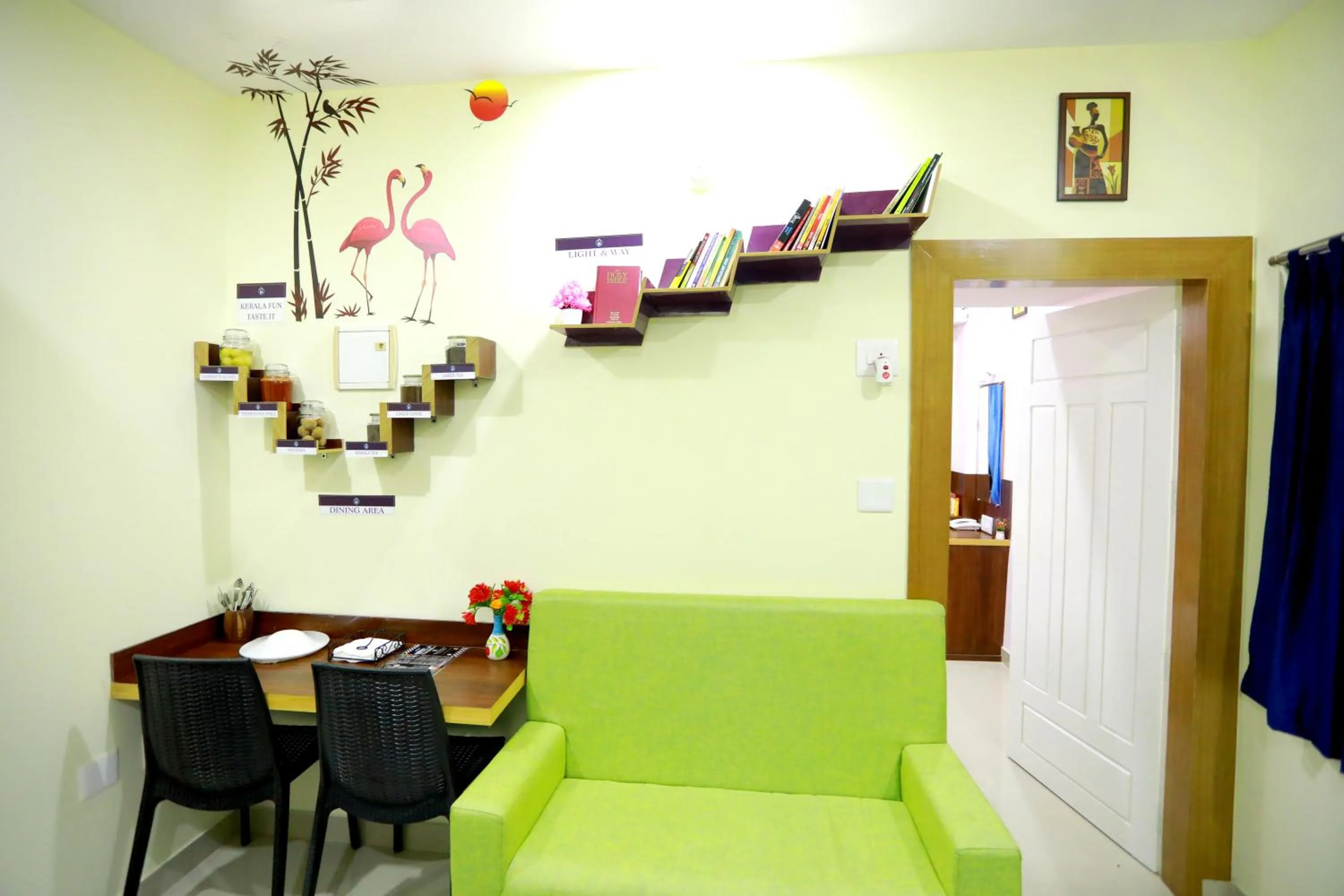 Seating area in Base9 Cochin Airport Hotel