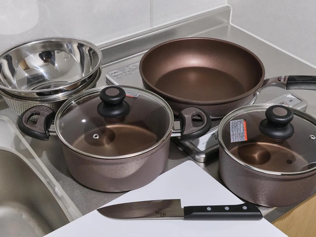 Kitchen or kitchenette in UCHI Living Stay Otaru Suitengu