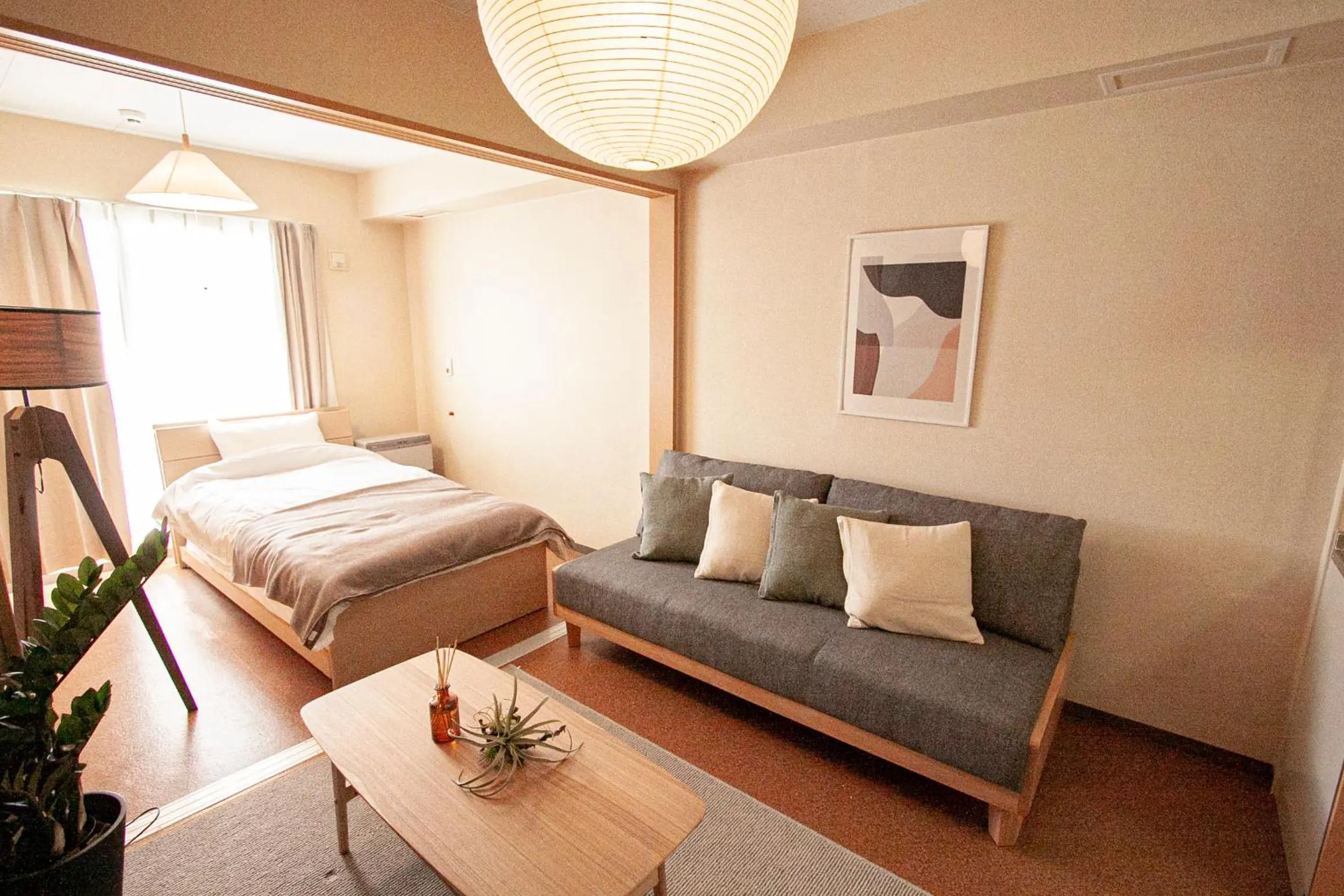 Photo of the whole room, Bed in UCHI Living Stay Otaru Suitengu