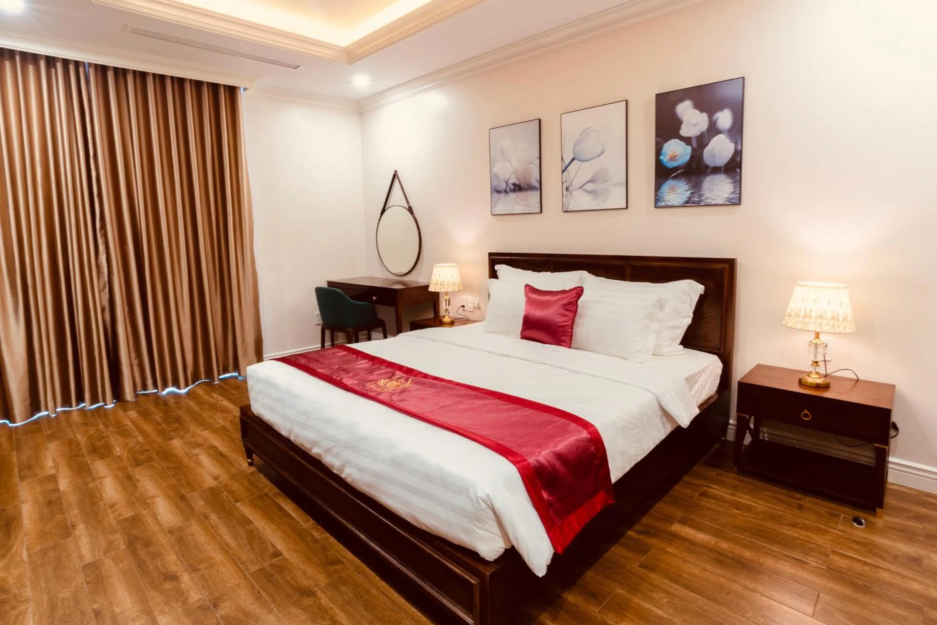 Bed in Victory Apartment