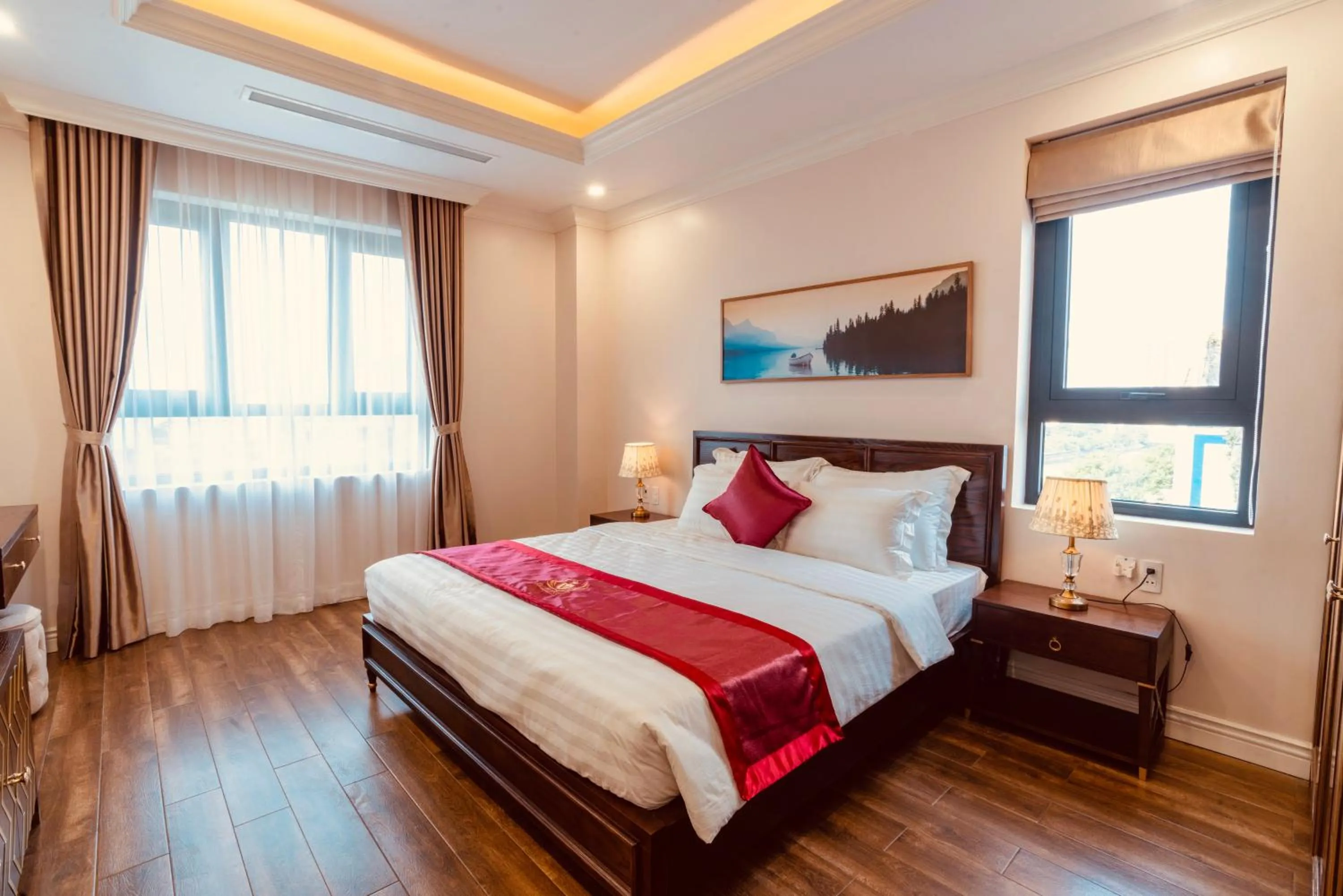 Bed in Victory Apartment