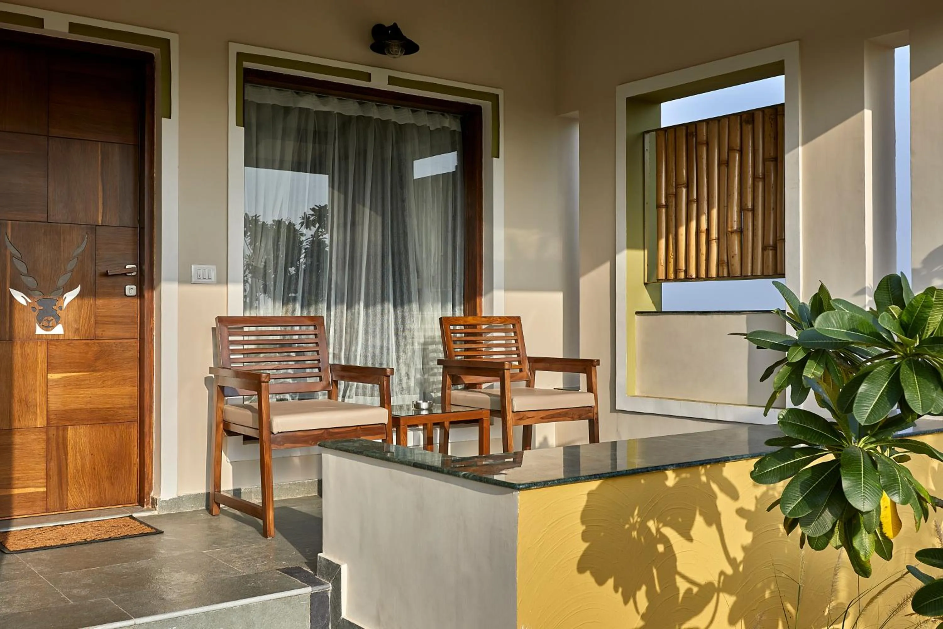 Seating area in Blackbuck Safari Lodge Velavadar