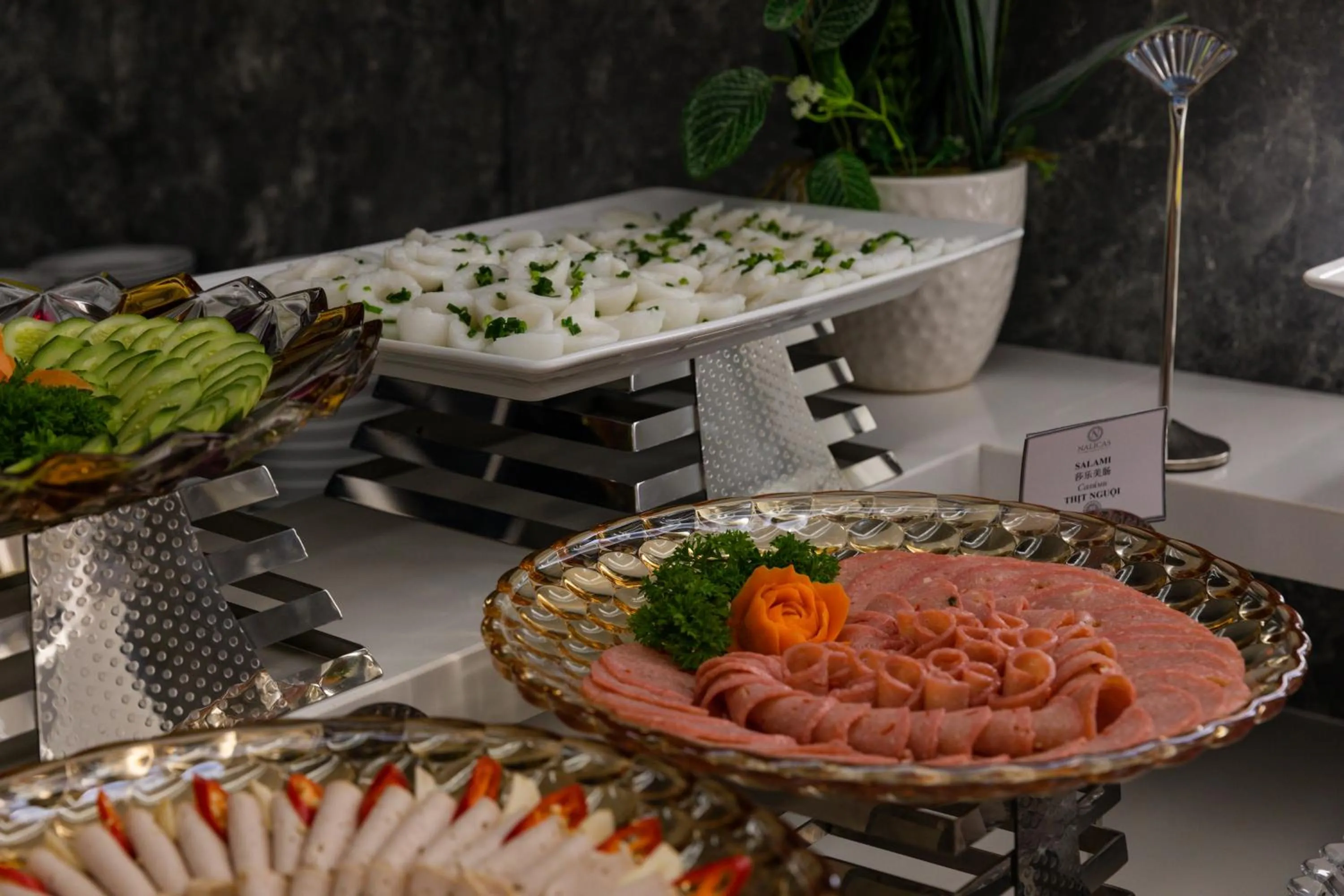 Buffet breakfast in Nalicas Nha Trang Hotel