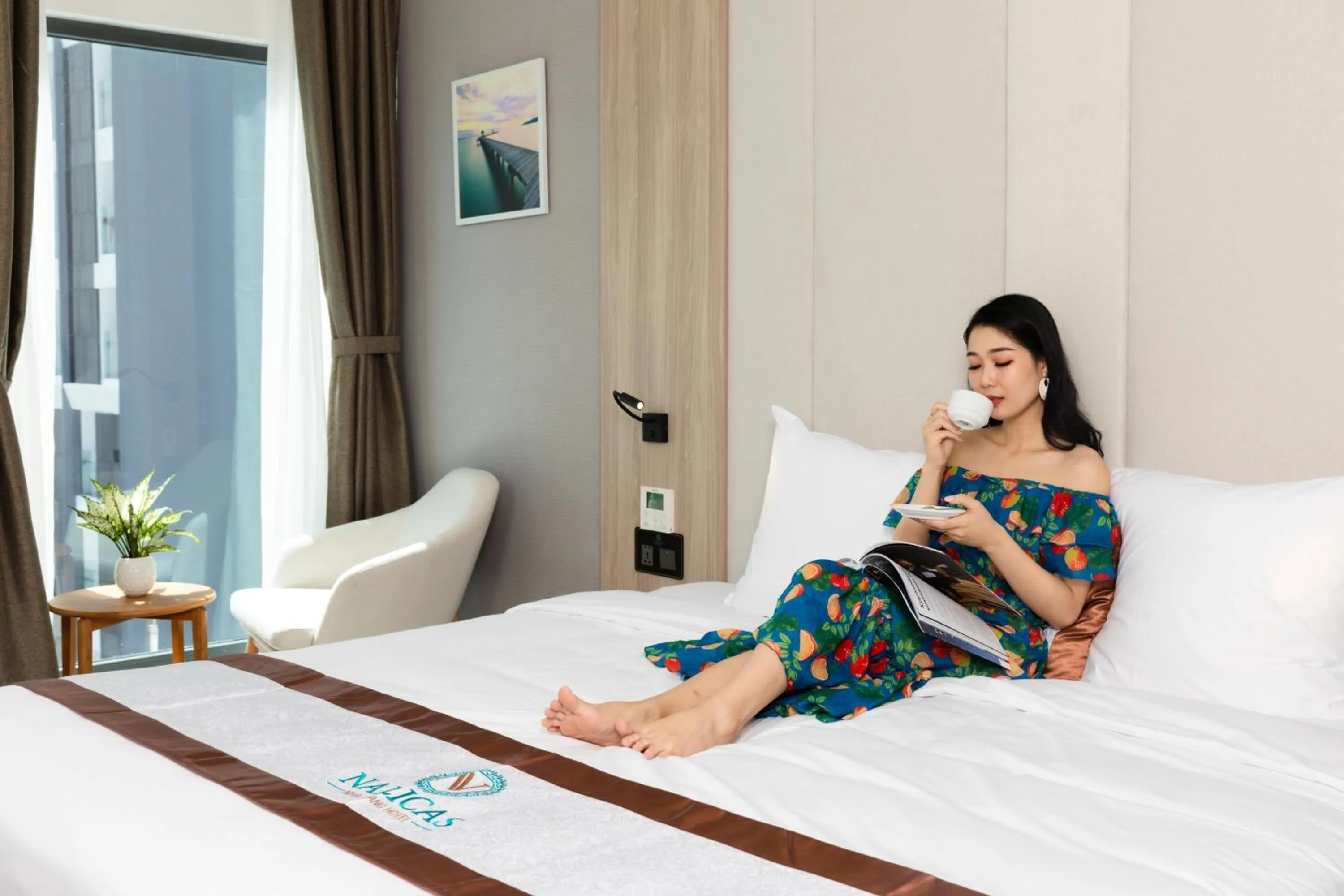 Bed in Nalicas Nha Trang Hotel