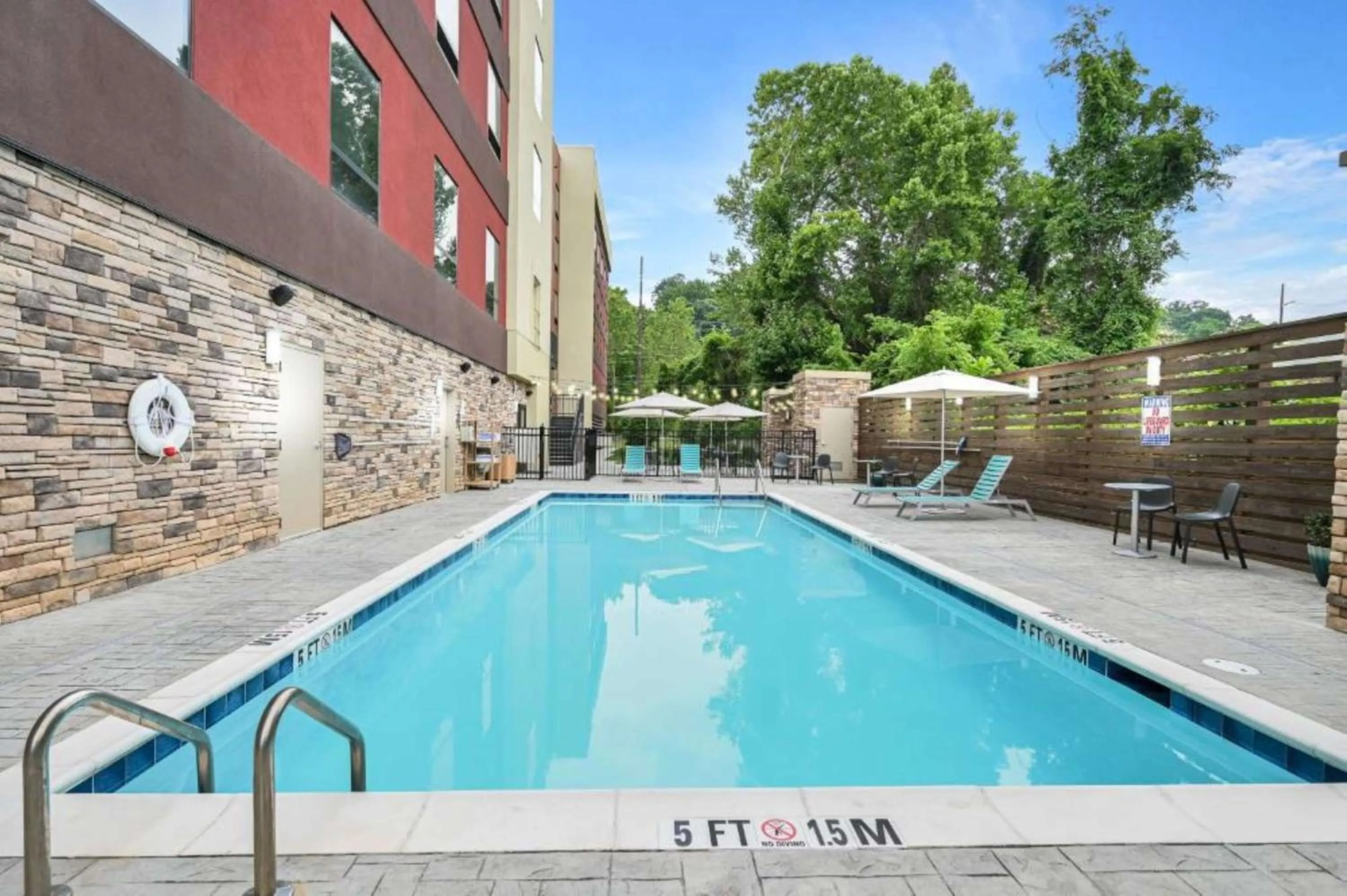 Pool view in Home2 Suites By Hilton Asheville Biltmore Village