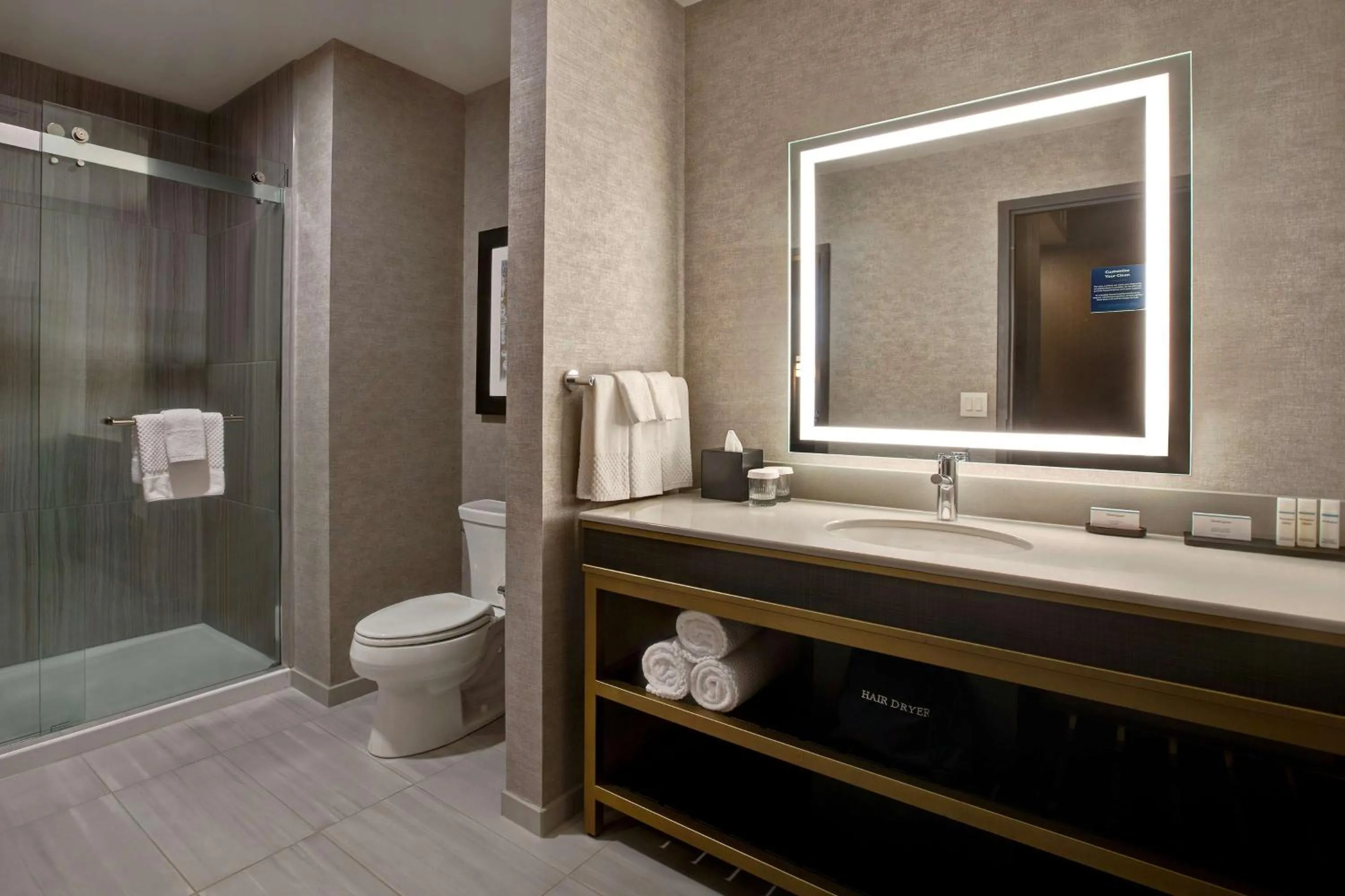 Bathroom in Embassy Suites By Hilton Rockford Riverfront