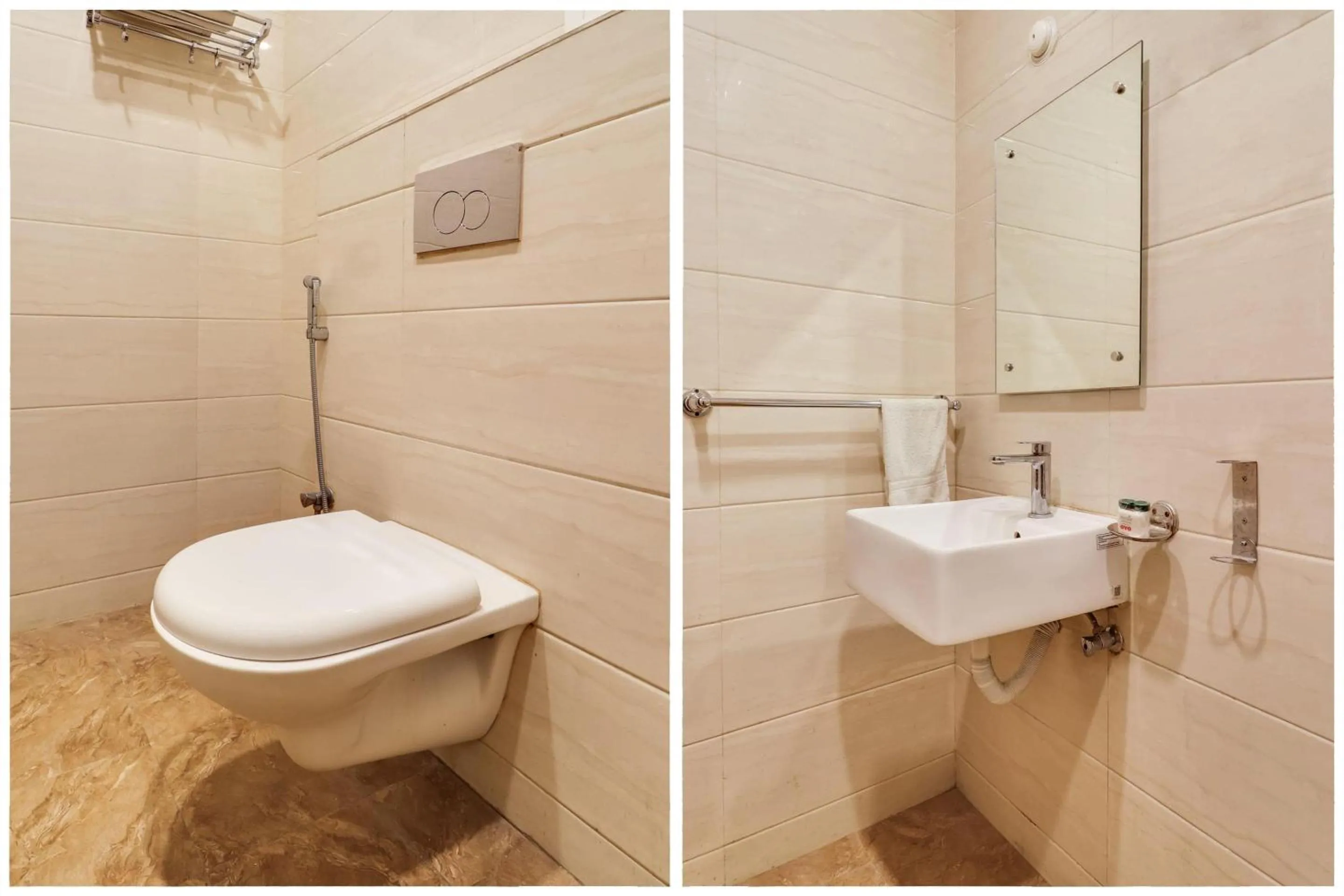 Bathroom in Super Capital O Seven Wonders Inn Near Sahara Ganj Mall