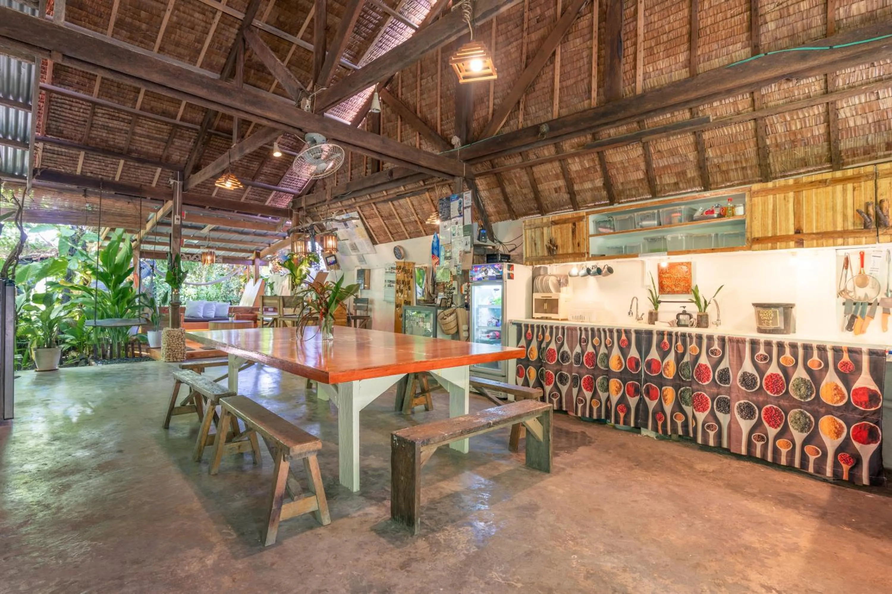 Communal kitchen in Soffta Surf Ranch